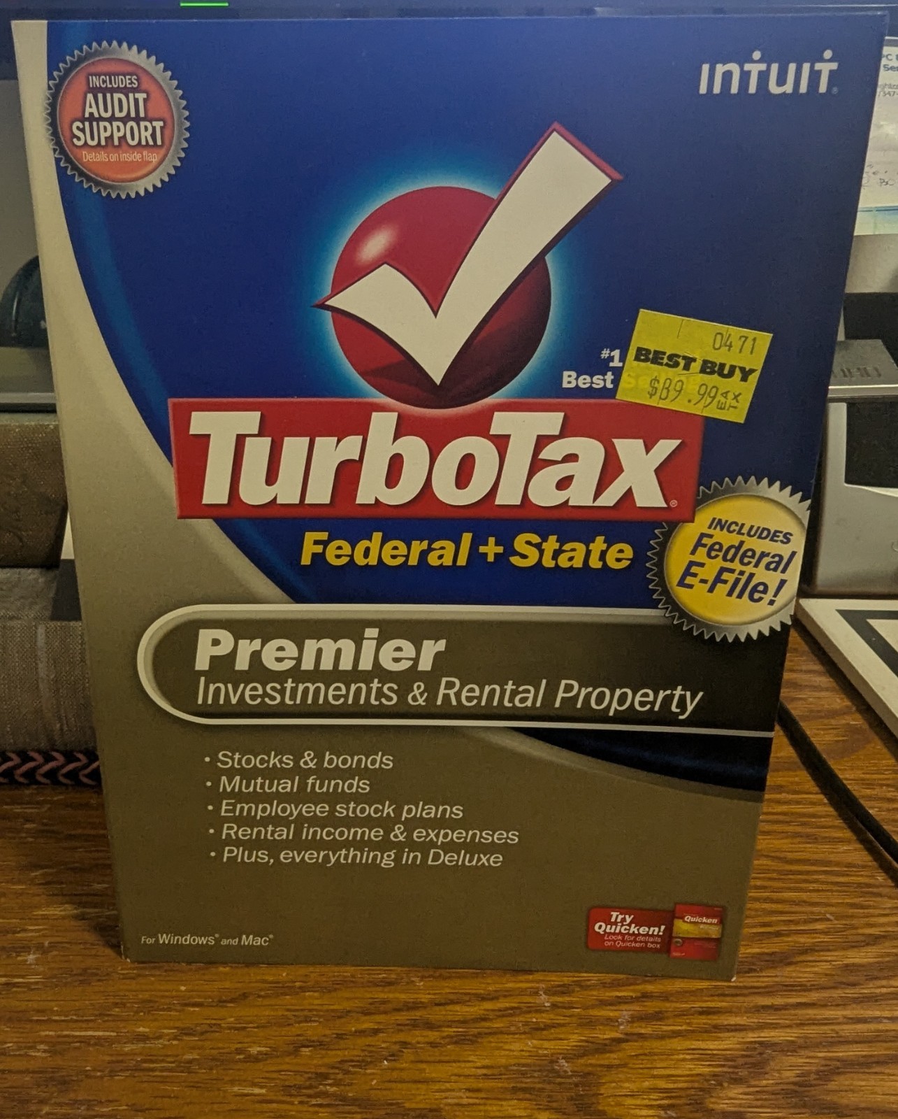 Intuit TurboTax 2008 Premier Edition Federal+State Investments & Rental Property