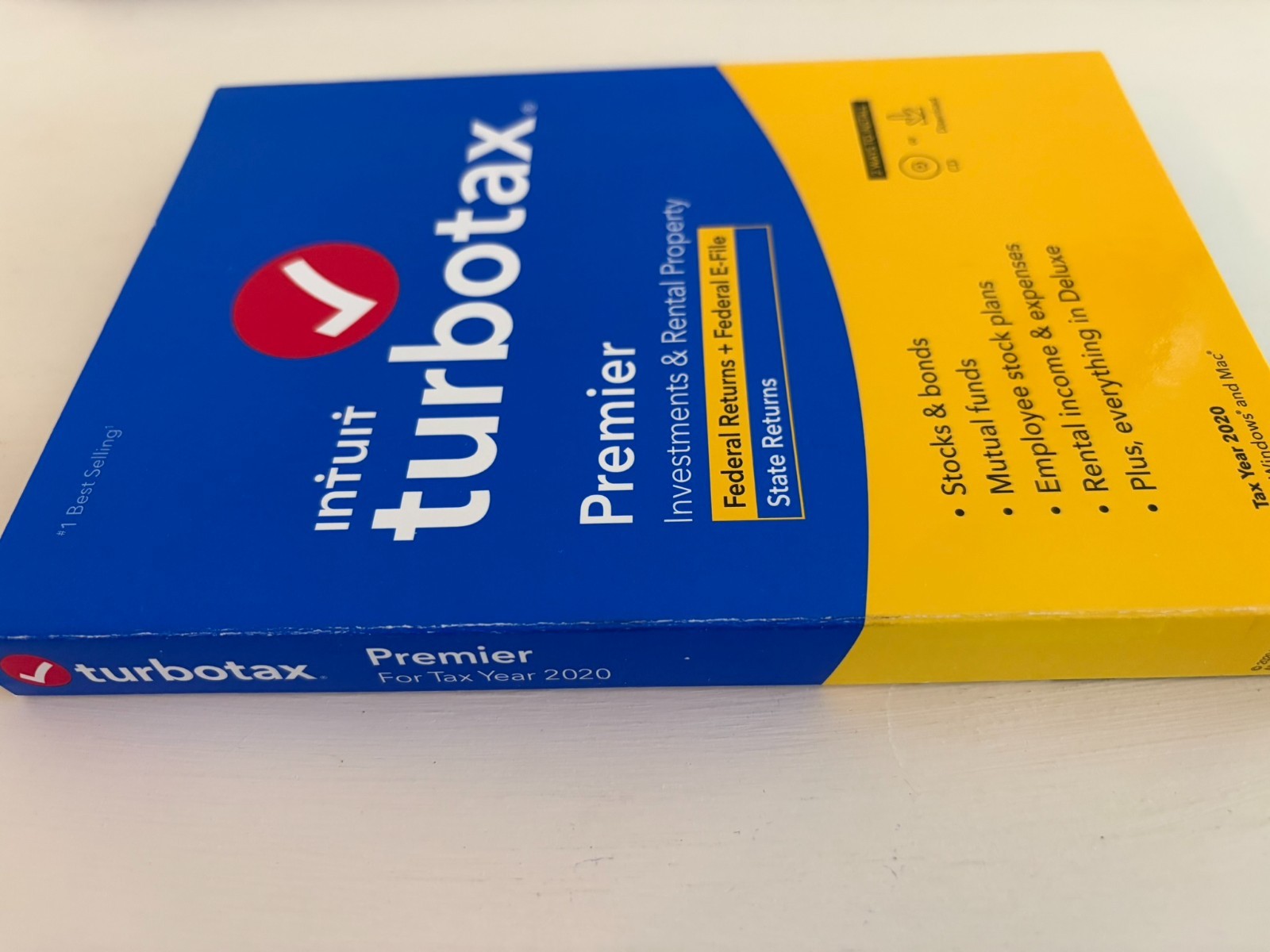 USED TurboTax Premier Federal + State 2020 CD for Windows and Mac