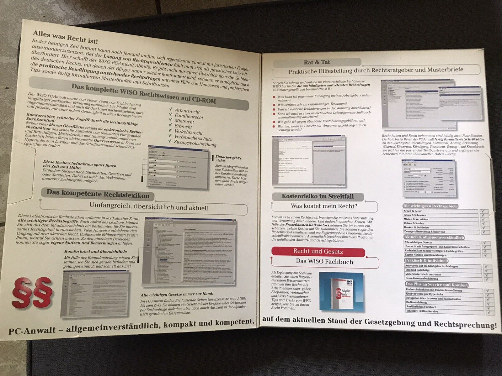 Wiso PC lawyer by Buhl the great legal guide individual & fast archive