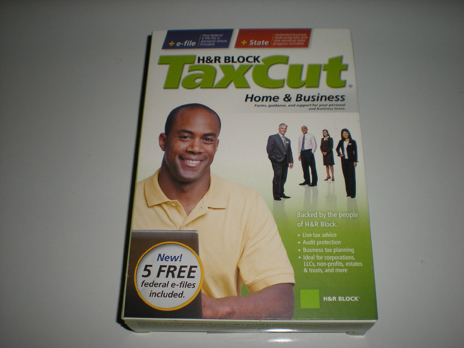 TaxCut 2008 Home and Business for personal and corporate. Imports Turbotax. New