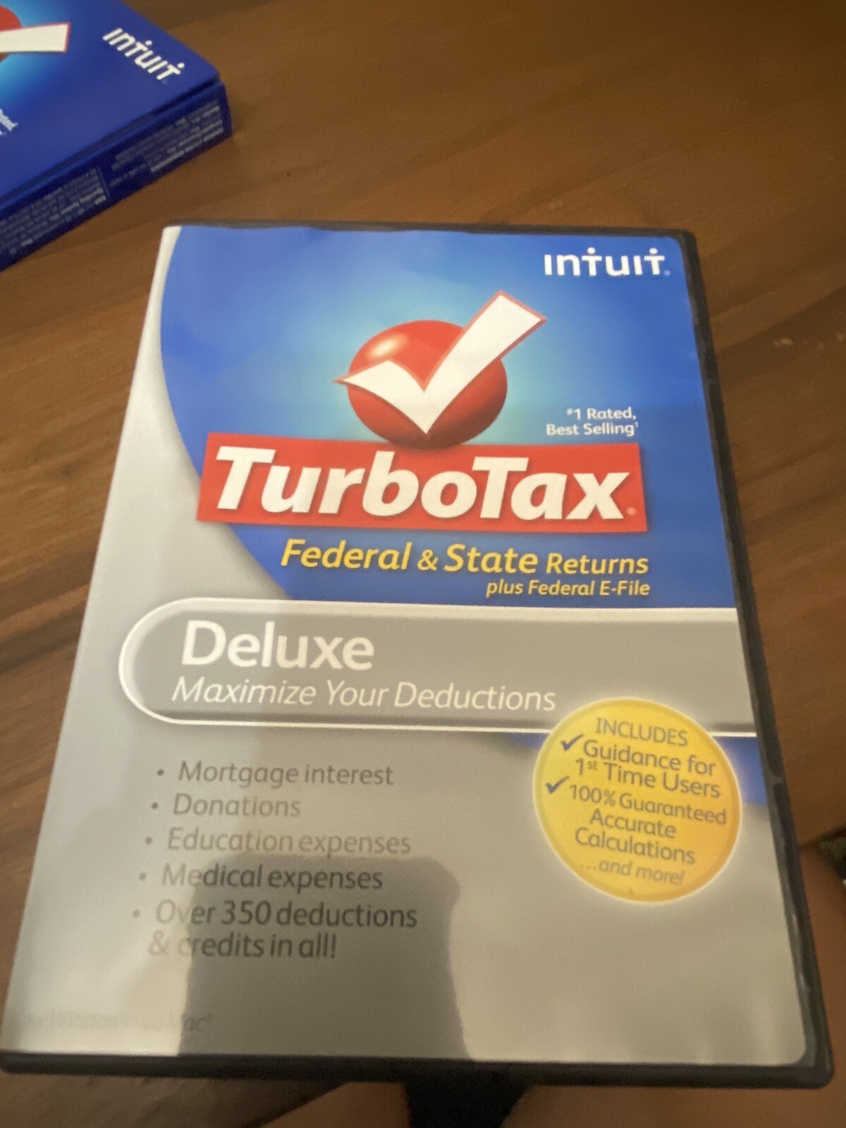 Turbotax 2012 Deluxe Federal and State + Federal E-file