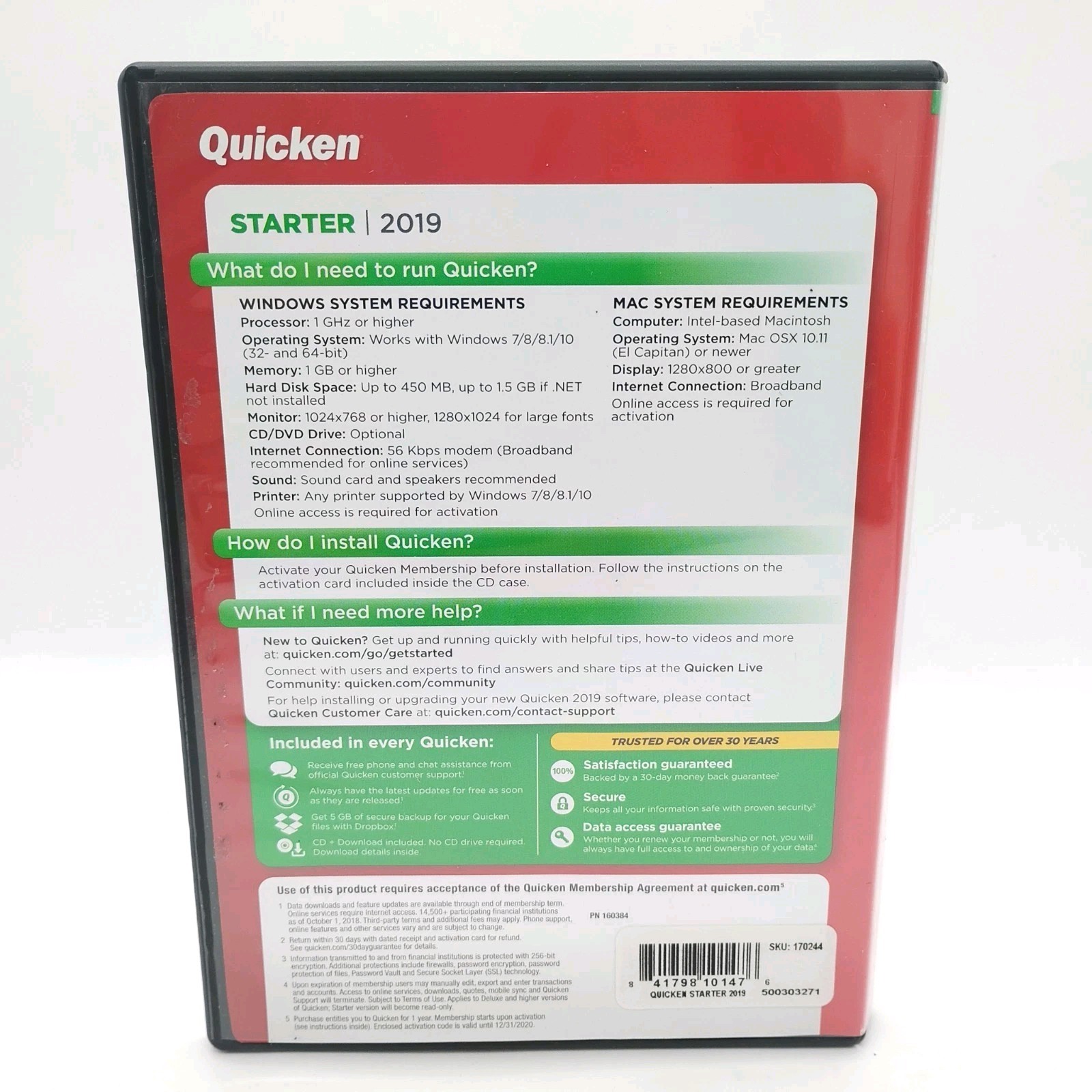 Intuit Quicken Starter Edition 2019 (Windows PC & Mac) Organize Your Money