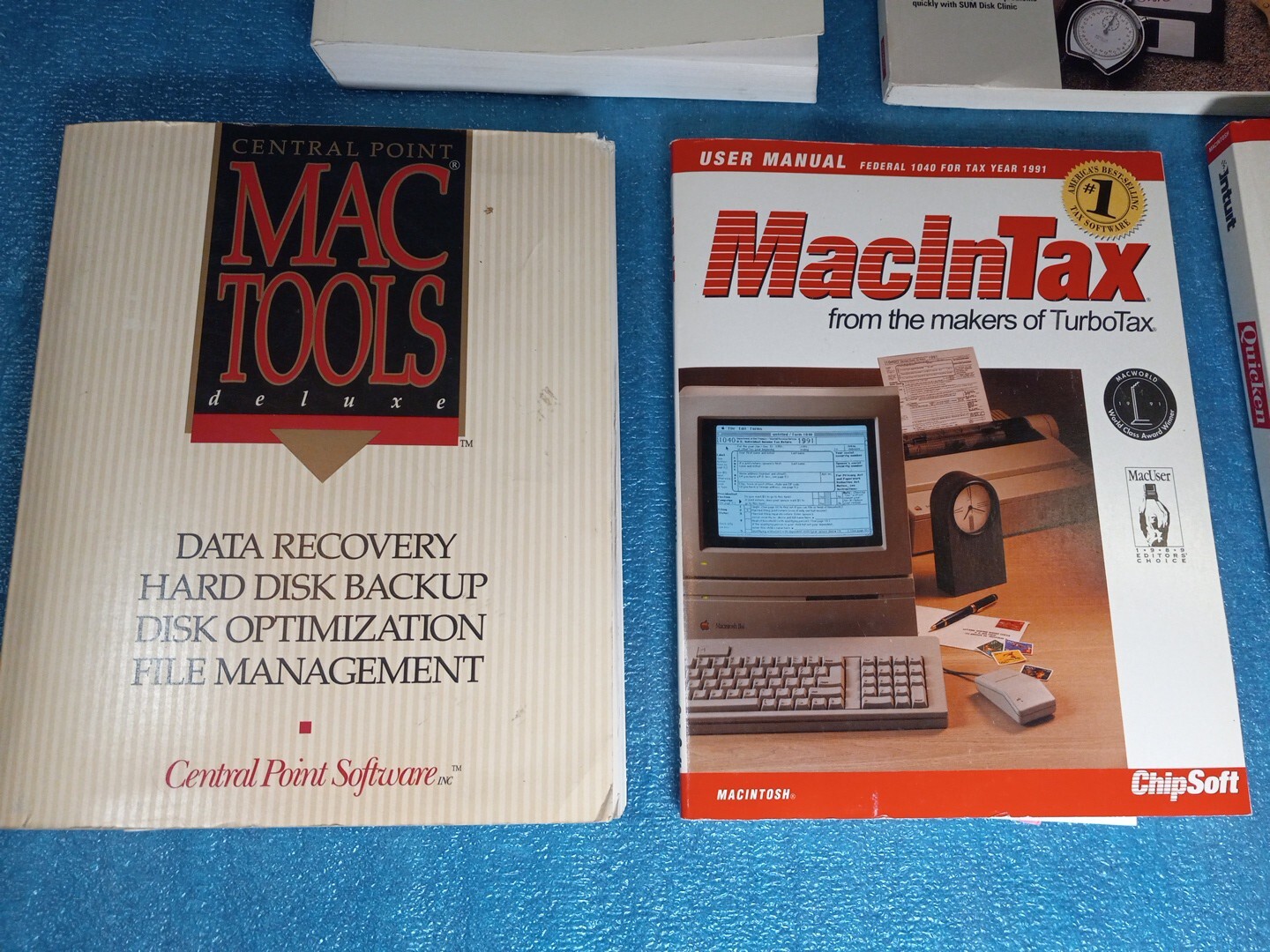 Symantec Macintosh Business Bundle MacInTax Quicken GreatWorks System 7 Apple