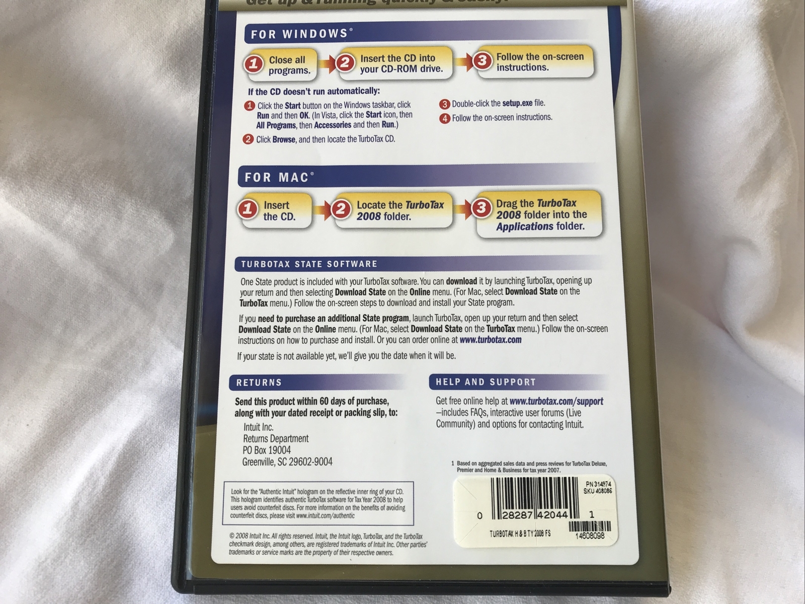 Turbotax 2008 Home & Business
