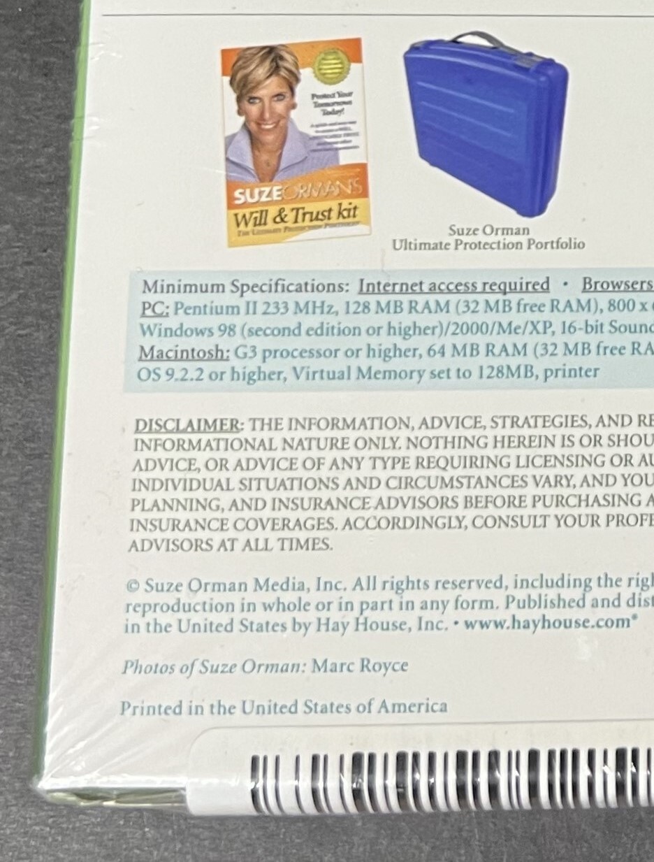 Suze Orman’s Insurance Kit (Sealed) PC and Macintosh Compatible (2007)