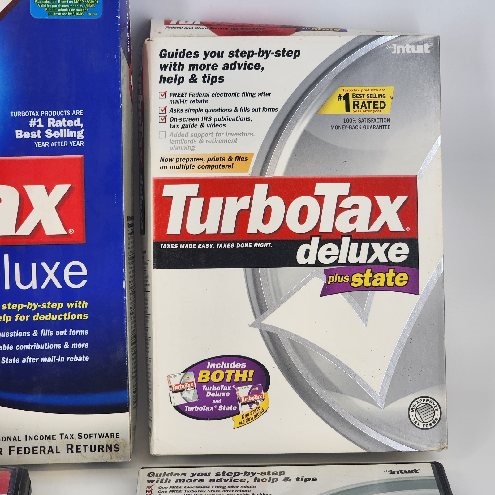 TurboTax Deluxe Software Collection 2000-2005 Intuit CD-ROM Vintage Computing