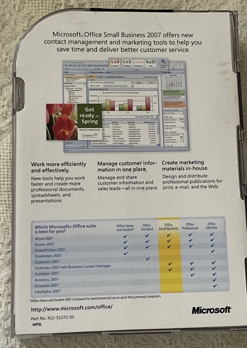 FACTORY SEALED NEW Microsoft Office Small Business 2007 Upgrade