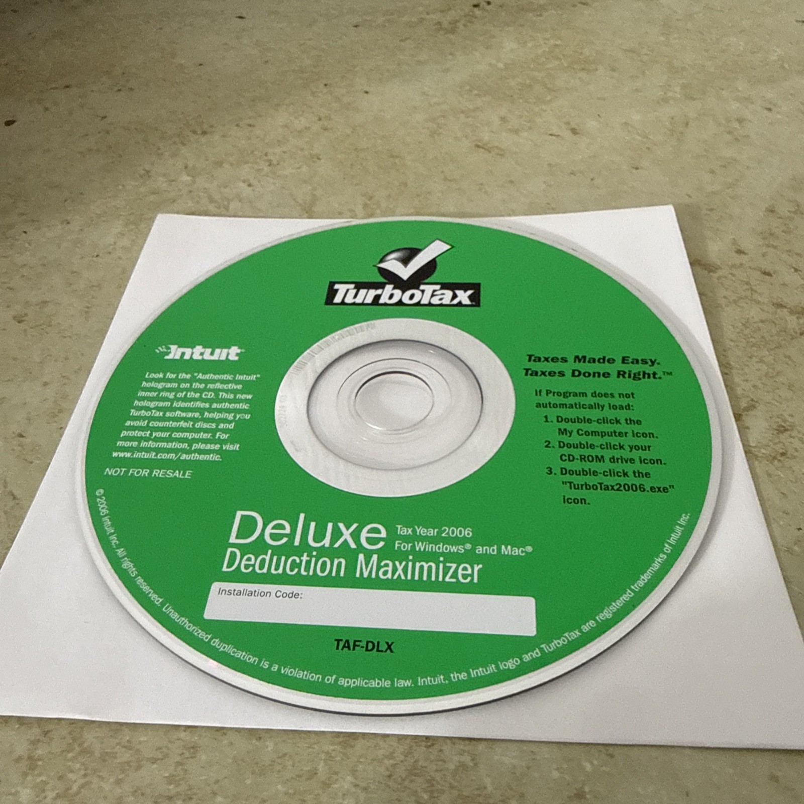 Intuit TurboTax Deluxe 2006 Deluxe for Windows and Mac