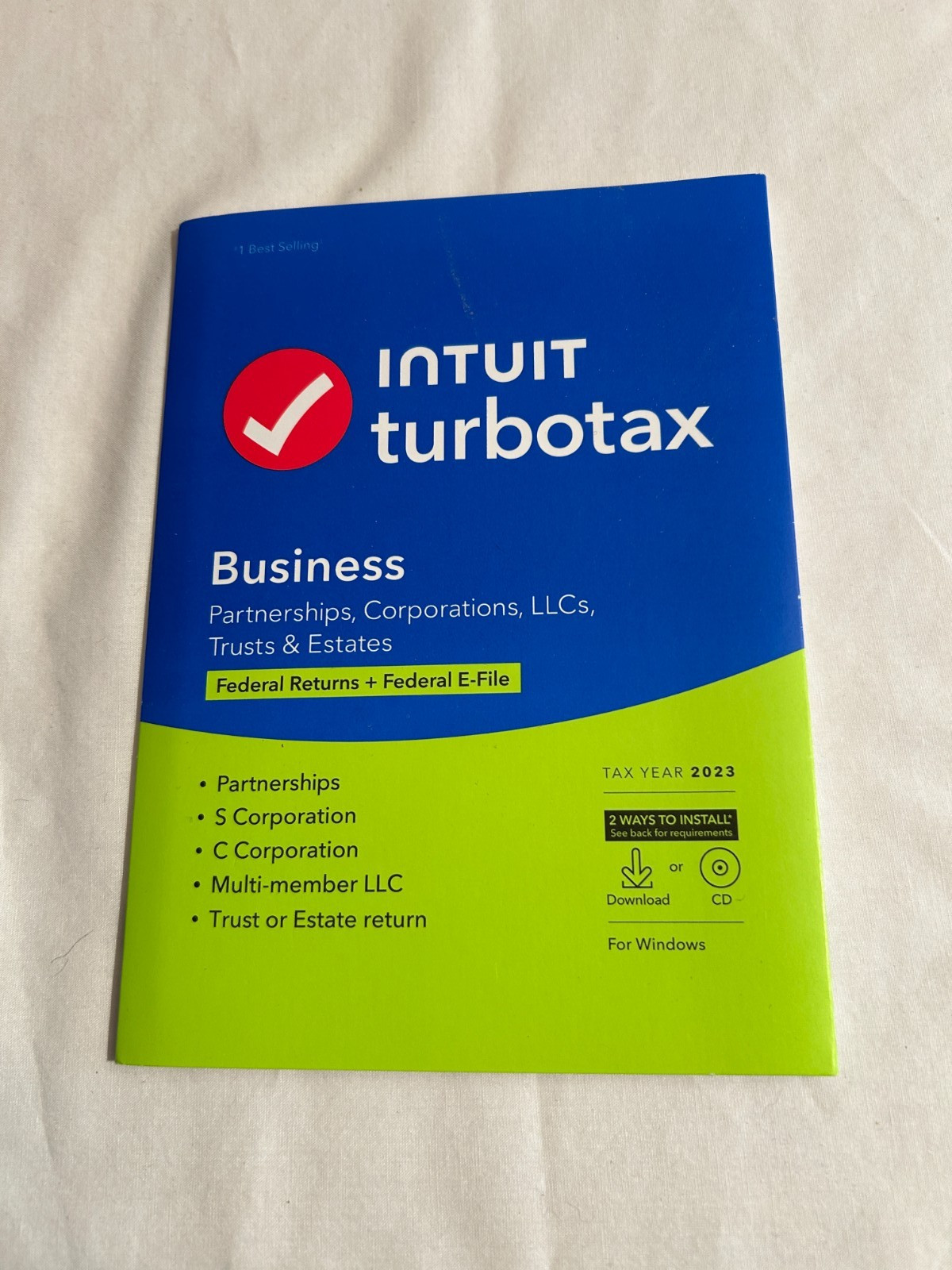 Intuit TurboTax Home & Business 2023 (used) CD-ROM and License Code Windows