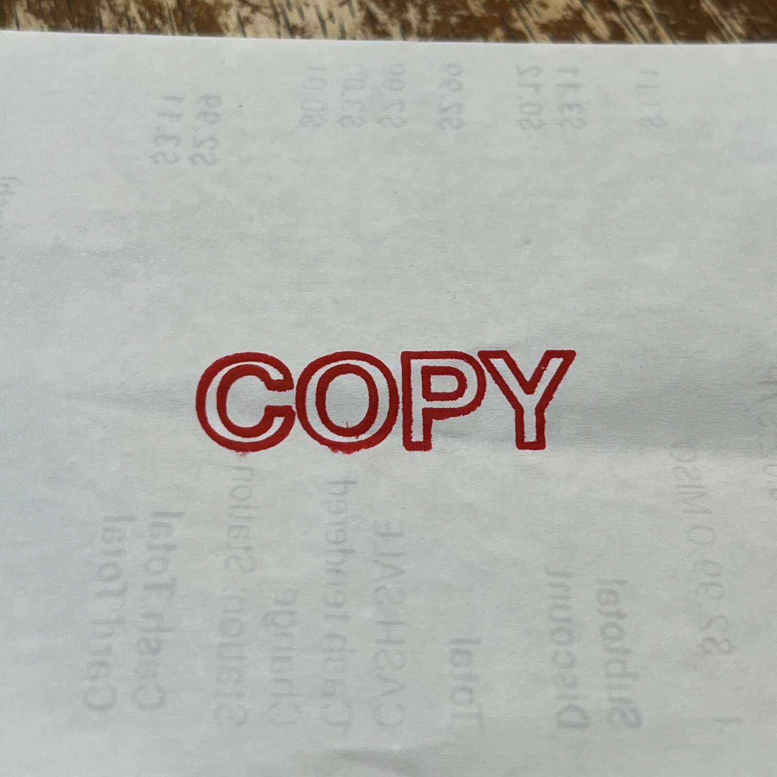 Tenenz Tax & Accounting Products 2000 Plus “COPY” Stamp With Open Box Red Ink