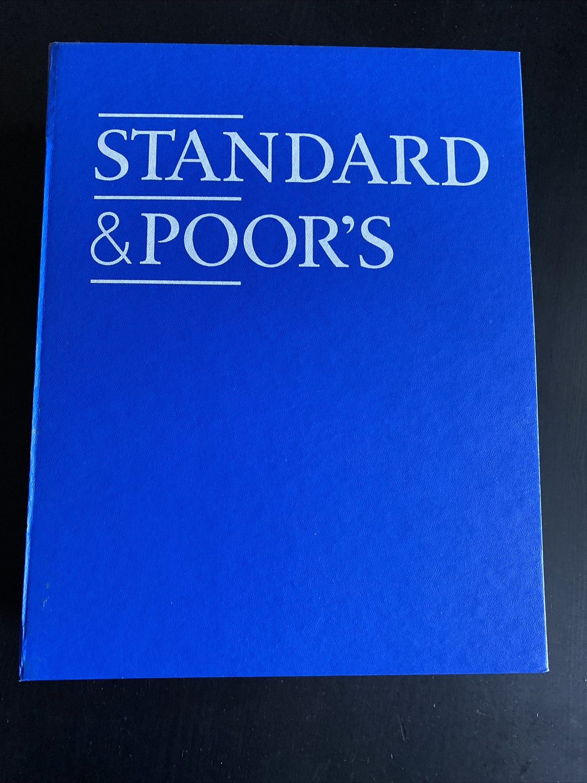 Vtg STANDARD & POOR’S Cardboard Financial Report Document Box / Holder / File