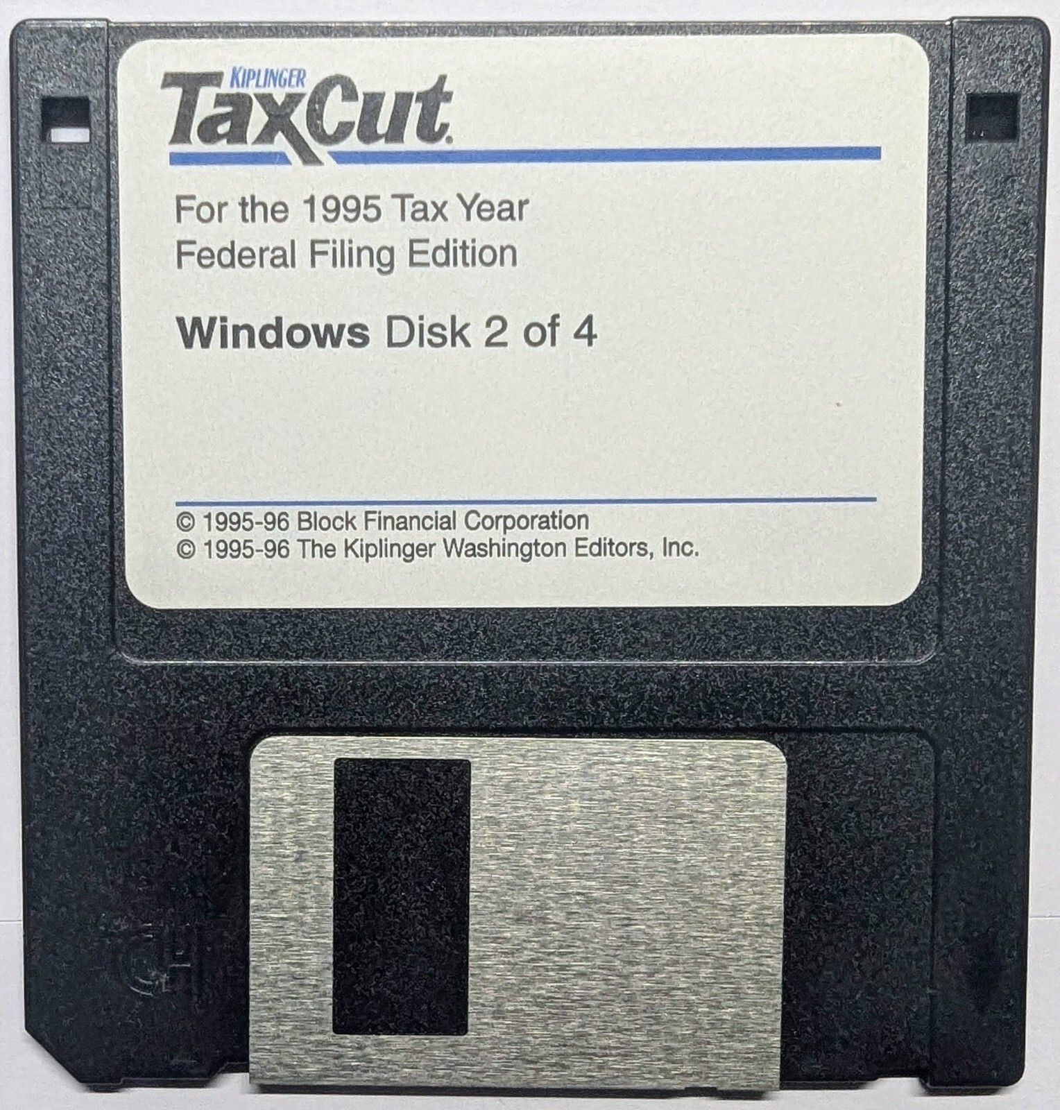 Kiplinger TaxCut 1995 Federal Tax Filing Edition 4-3.5″ Floppy Disks for Windows
