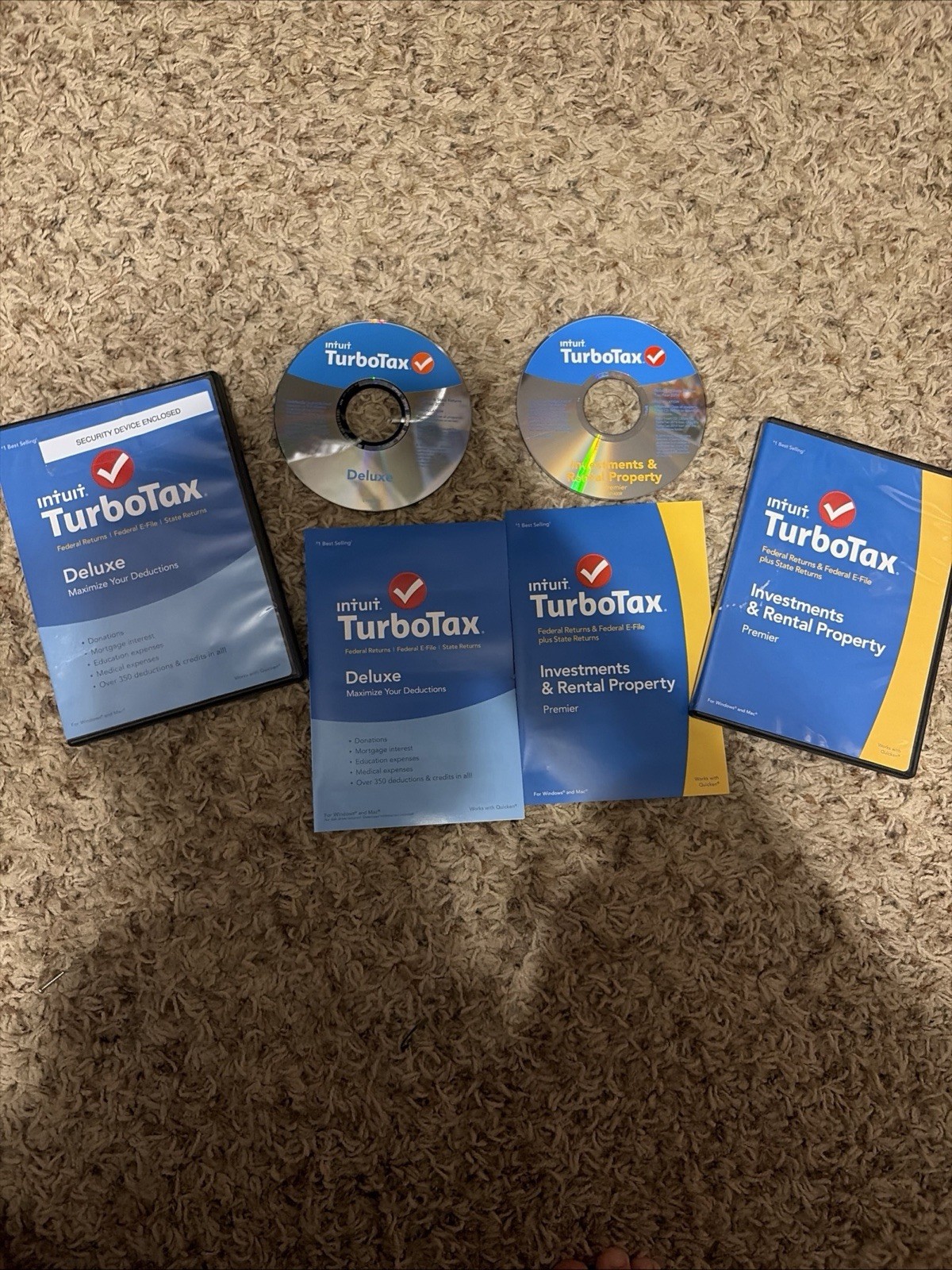 Intuit TurboTax Tax Deluxe + Investments & Rental Property Windows & Mac CD!