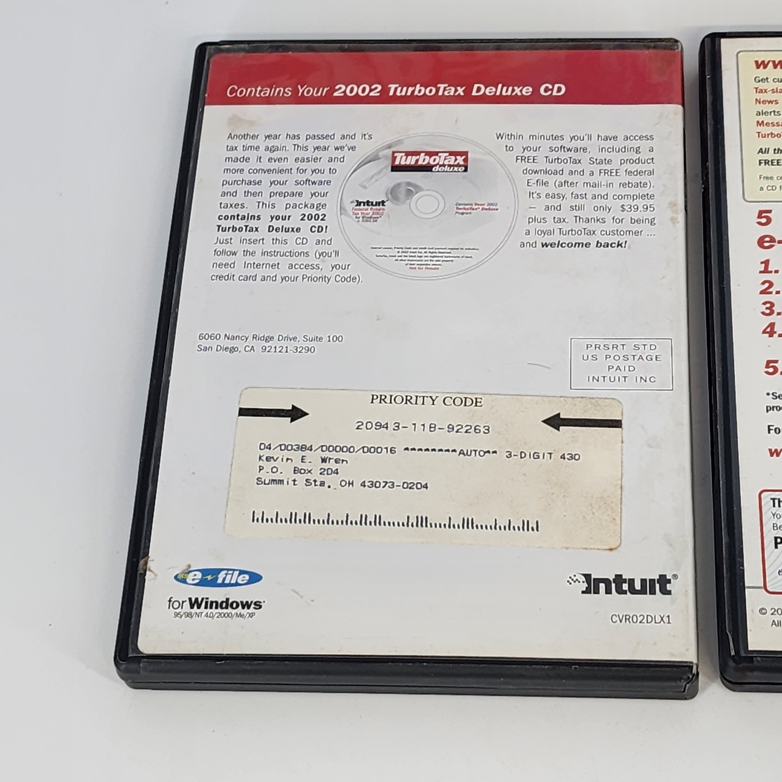 TurboTax Deluxe Software Collection 2000-2005 Intuit CD-ROM Vintage Computing