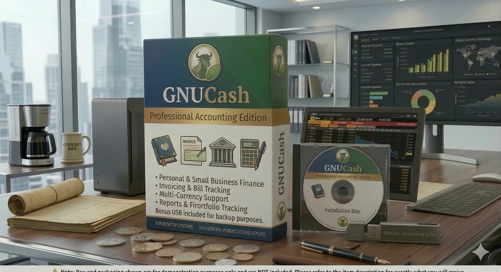 Accounting Bookkeeping Finance Software USB/CD for Windows Mac