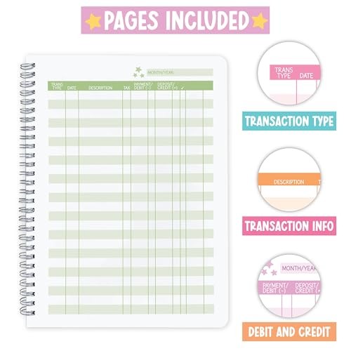 Accounting Ledger Book for Small Business and Personal Use – Chalk Floral