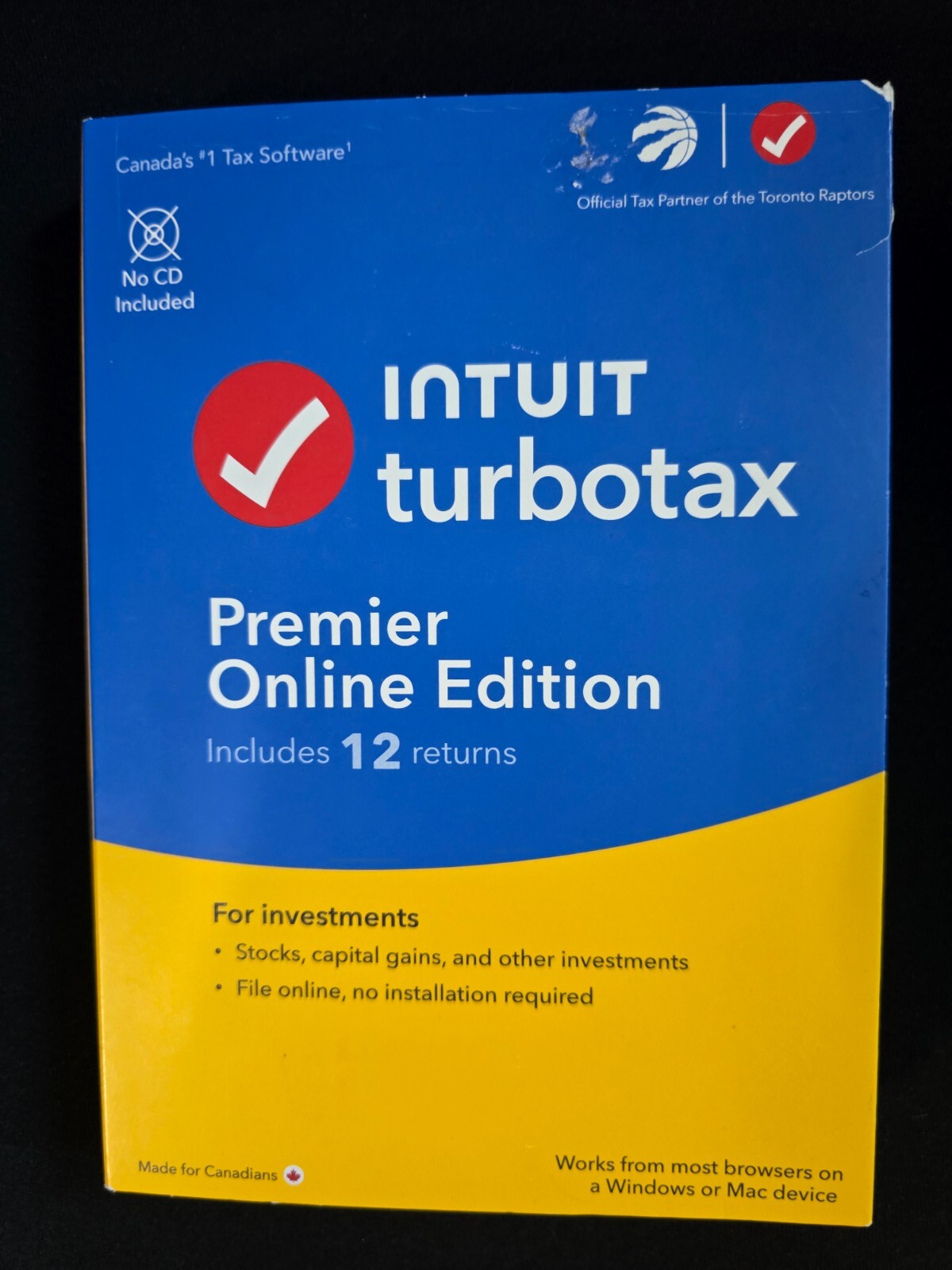 TurboTax Standard Deluxe Premier CD/Download Online 2023 Canadaian Canada Tax
