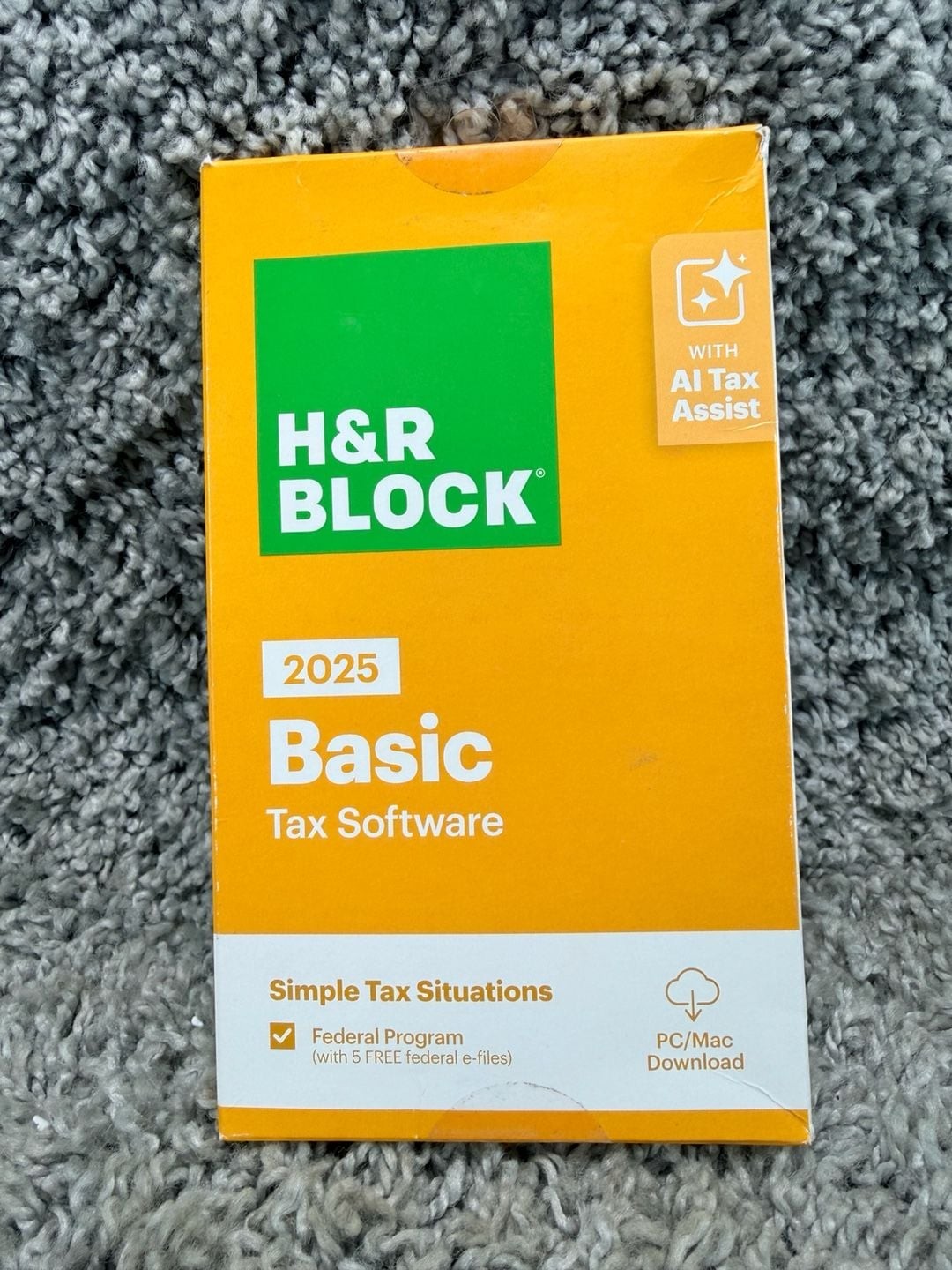 H&R Block 2025 Basic Tax Software PC/Mac Download