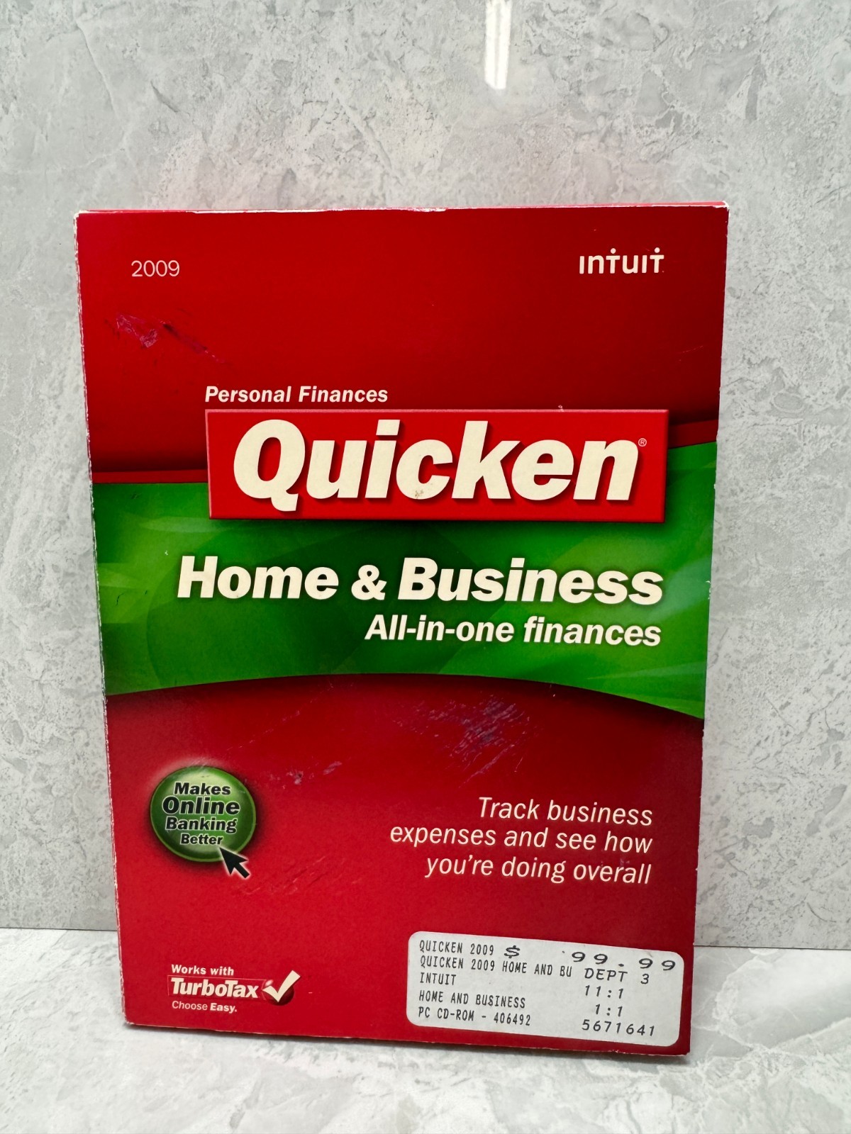 Quicken Home & Business 2009 PC CD‑ROM Software – Intuit – Complete Retail Box