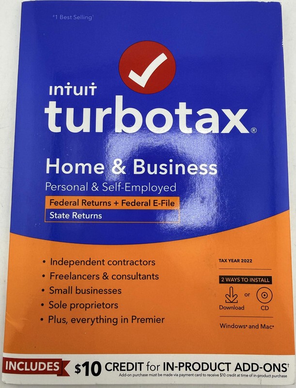 INTUIT TURBOTAX HOME & BUSINESS 2022 512403 PHYSICAL CD TAX SOFTWARE