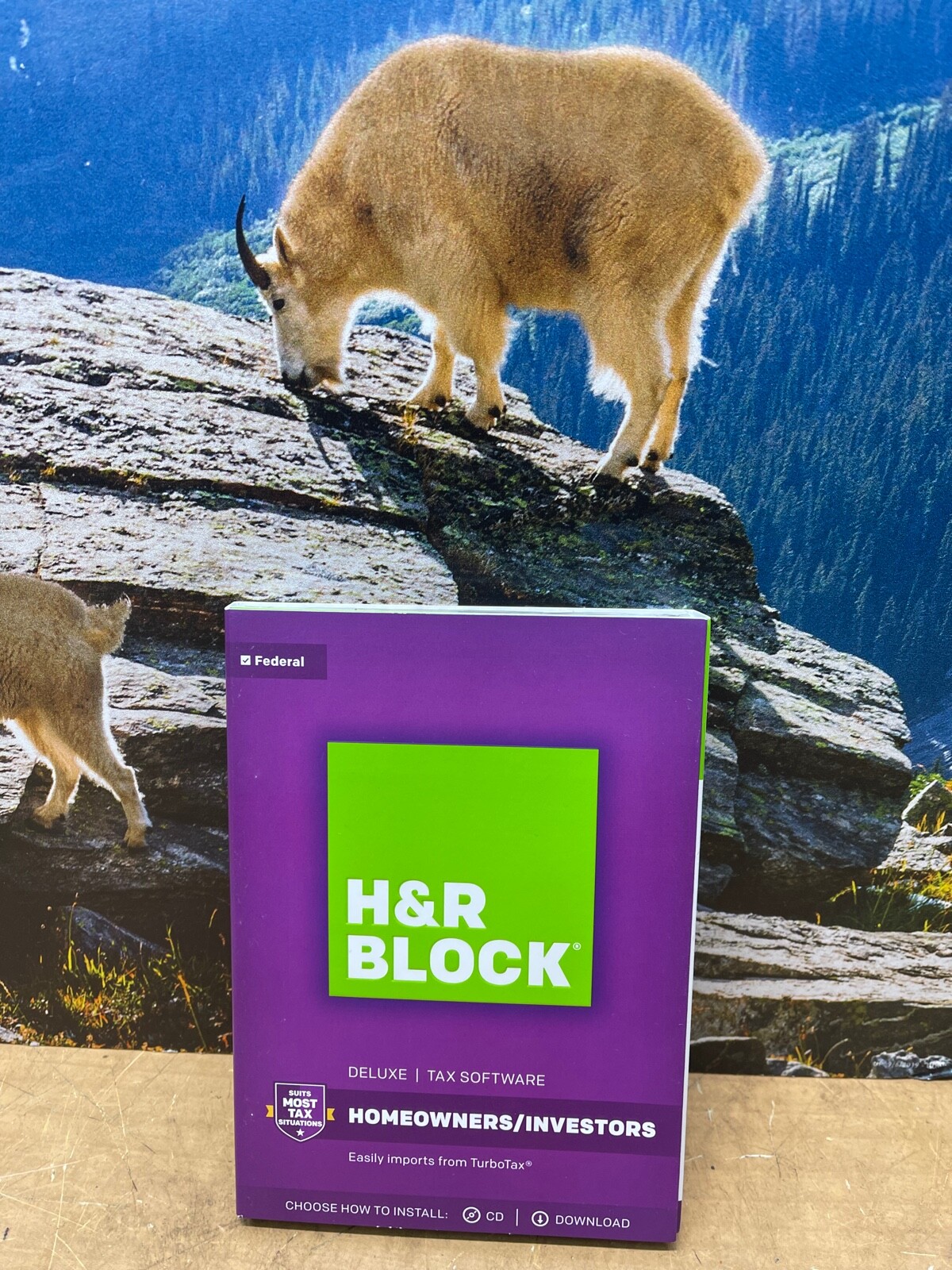 2017 H&R Block DELUXE turbo Federal (NO State) Tax Cut New sealed CD in BOX USA