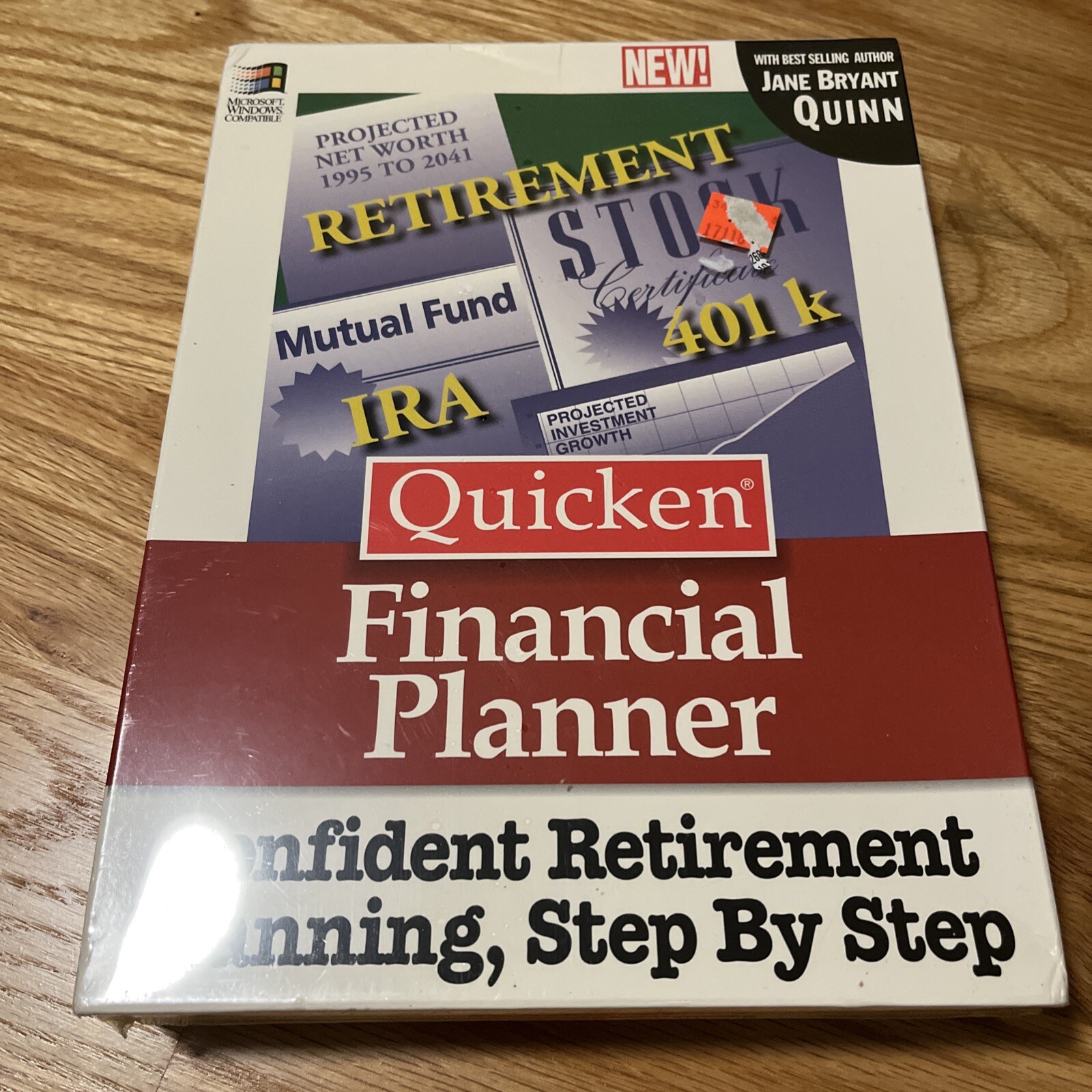 Intuit Quicken Financial Planner CD-ROM BIG BOX Windows Jane Bryant Quinn 1995