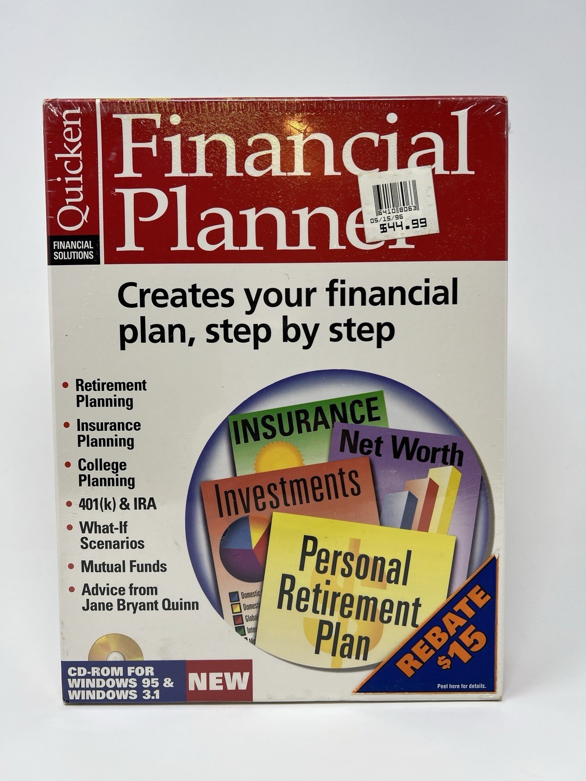 Lot of 3 Quicken Financial Suite Deluxe Planner CD-ROM for Windows New Sealed