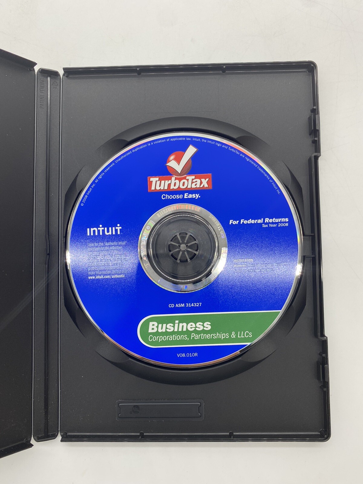 Intuit TurboTax 2008 Business Corporations Partnerships LLCs S & C Corp