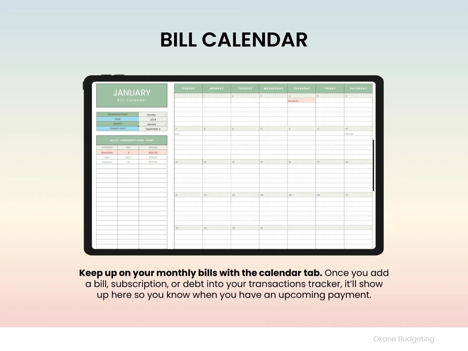 Easy Personal Budget Spreadsheet Finance Saving Template 2024 Planner Google