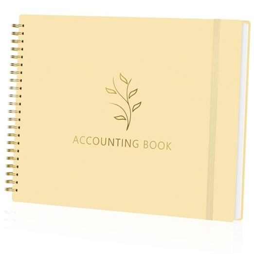 Accounting Ledger Book for Small Business & Personal Use, Light Yellow