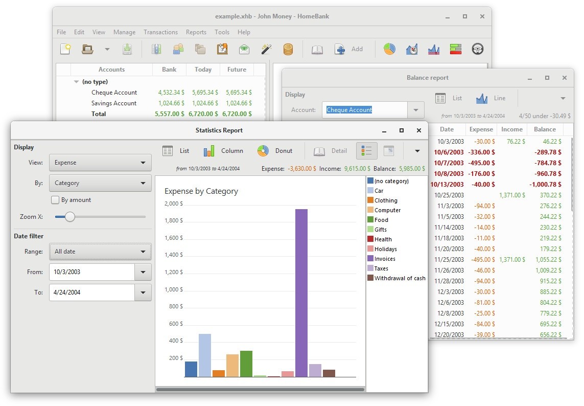 HomeBank Personal Finance software for Accounting, Budgeting, Expense Tracking +