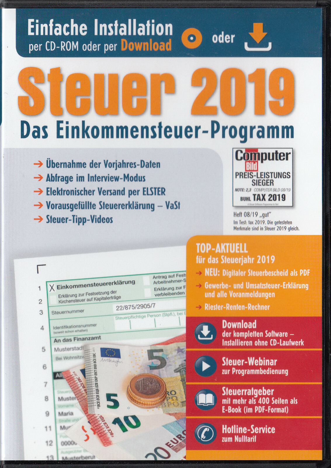Aldi DVD Tax Software Tax Return Program by WISO with ELSTER + TOP/NEW