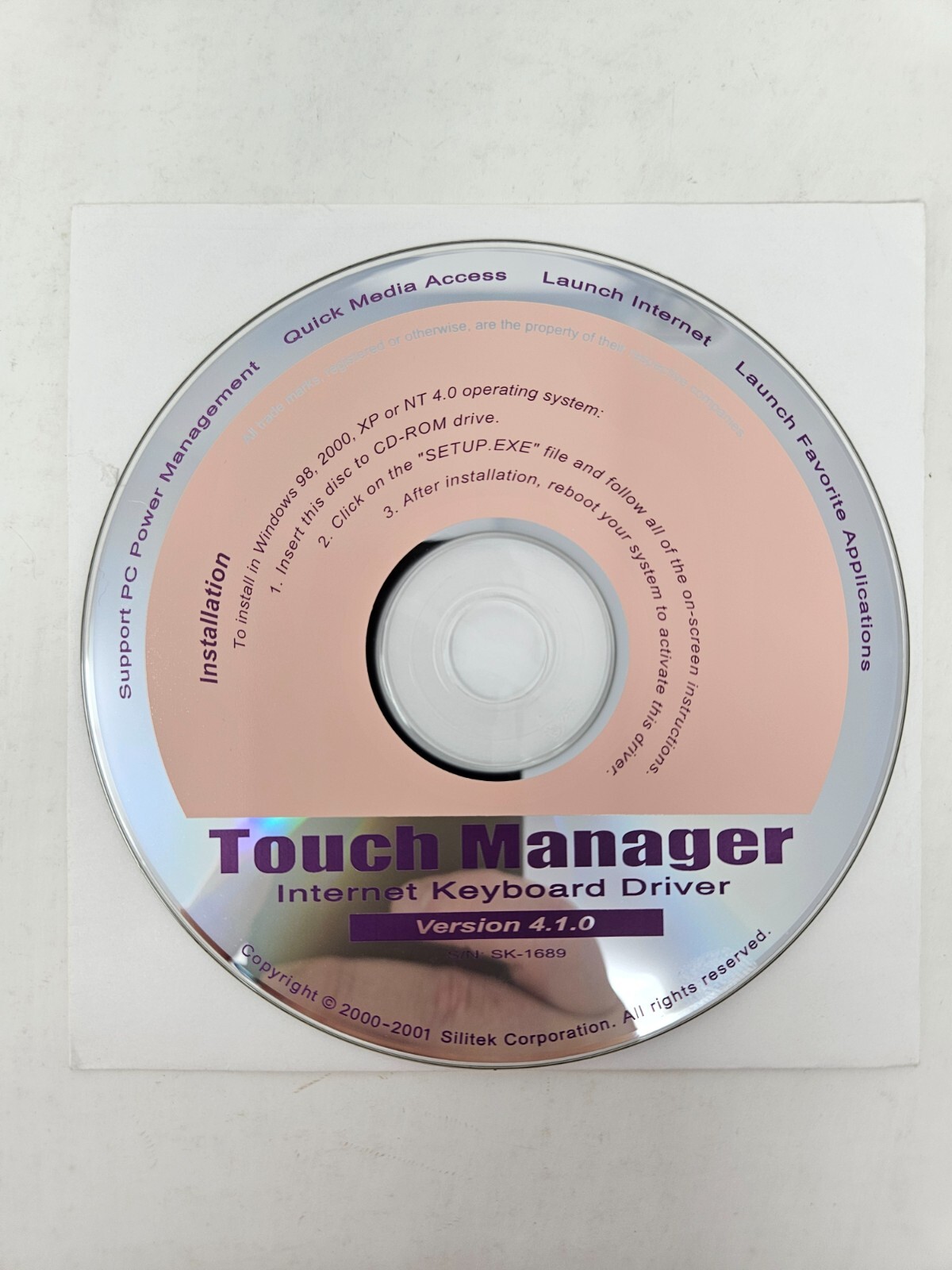 Touch Manager Internet Keyboard Driver 4.1.0 Software