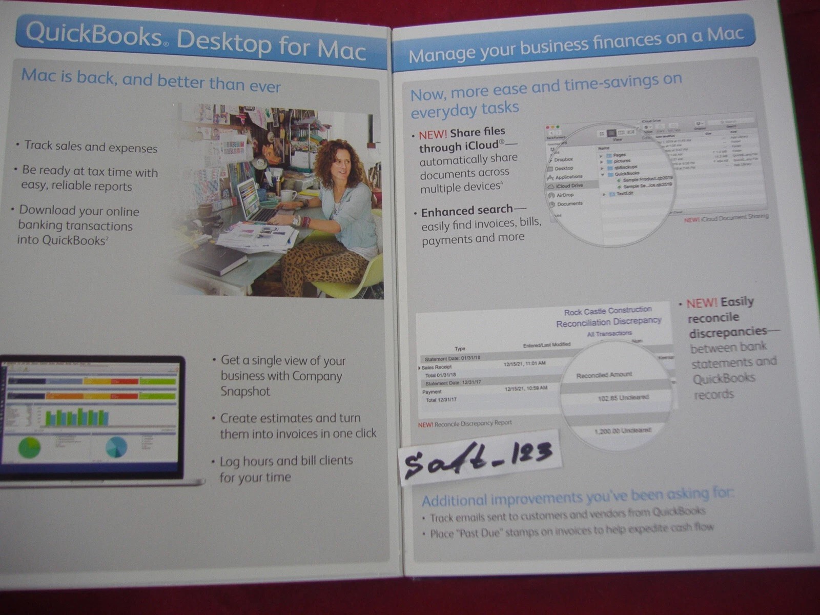 INTUIT QUICKBOOKS DESKTOP 2019 FOR MAC FULL DVD SEALED BOX =LIFTIME LICENSE=