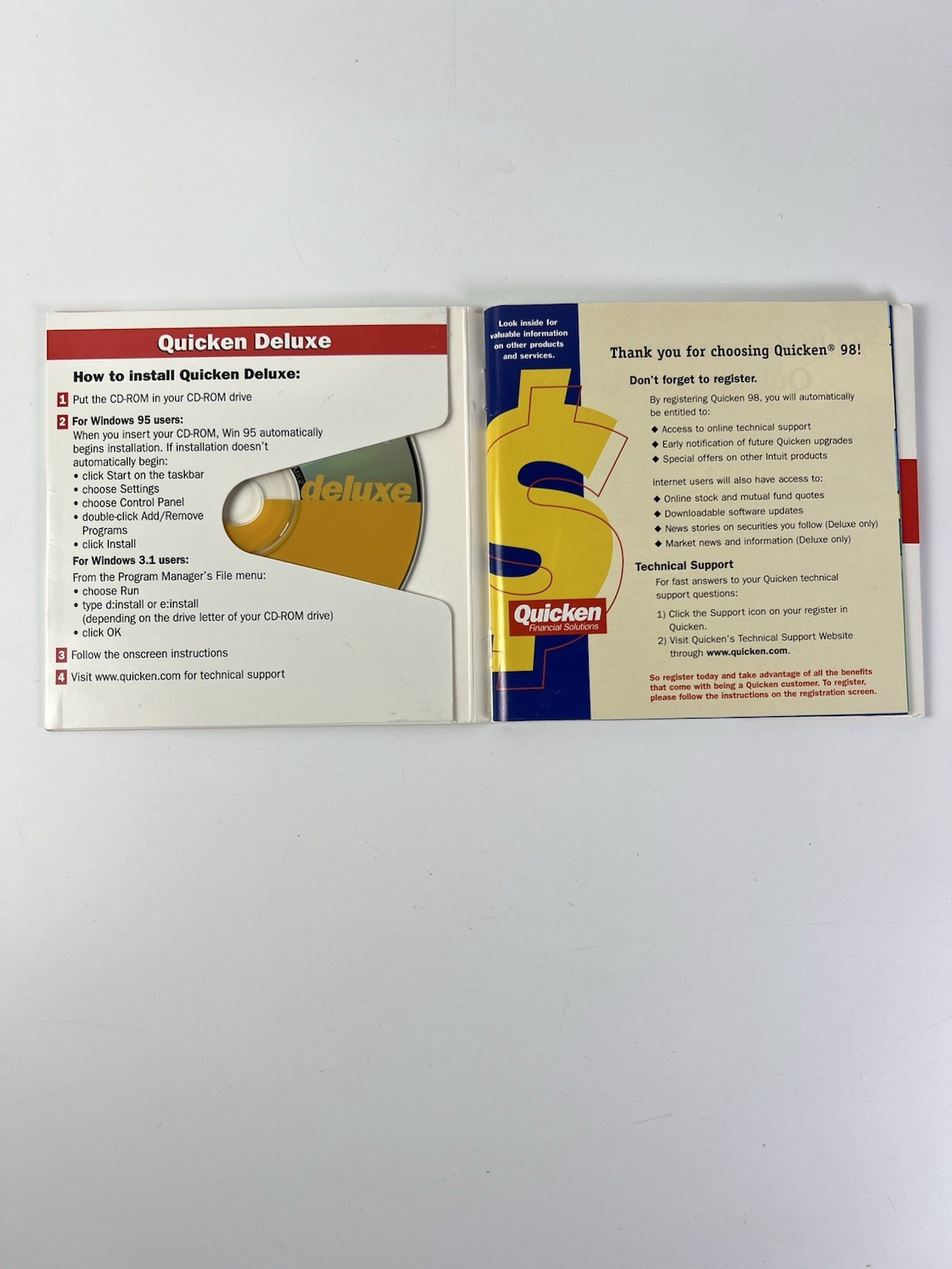 Quicken Suite 98 Family Lawyer Deluxe Financial Planner Windows 95/98 Complete