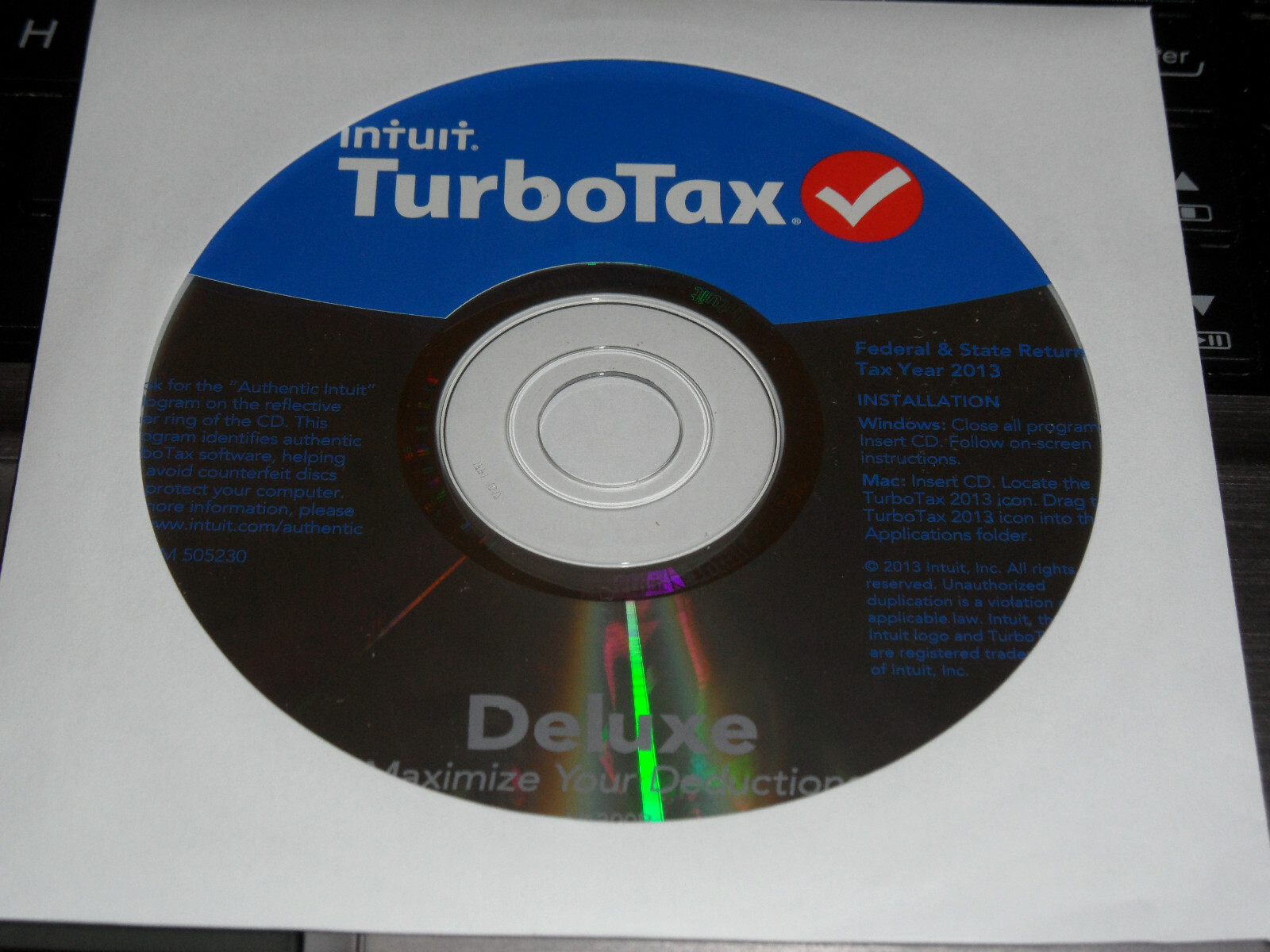2008 TurboTax Deluxe Federal New CD sealed in original retail Box !