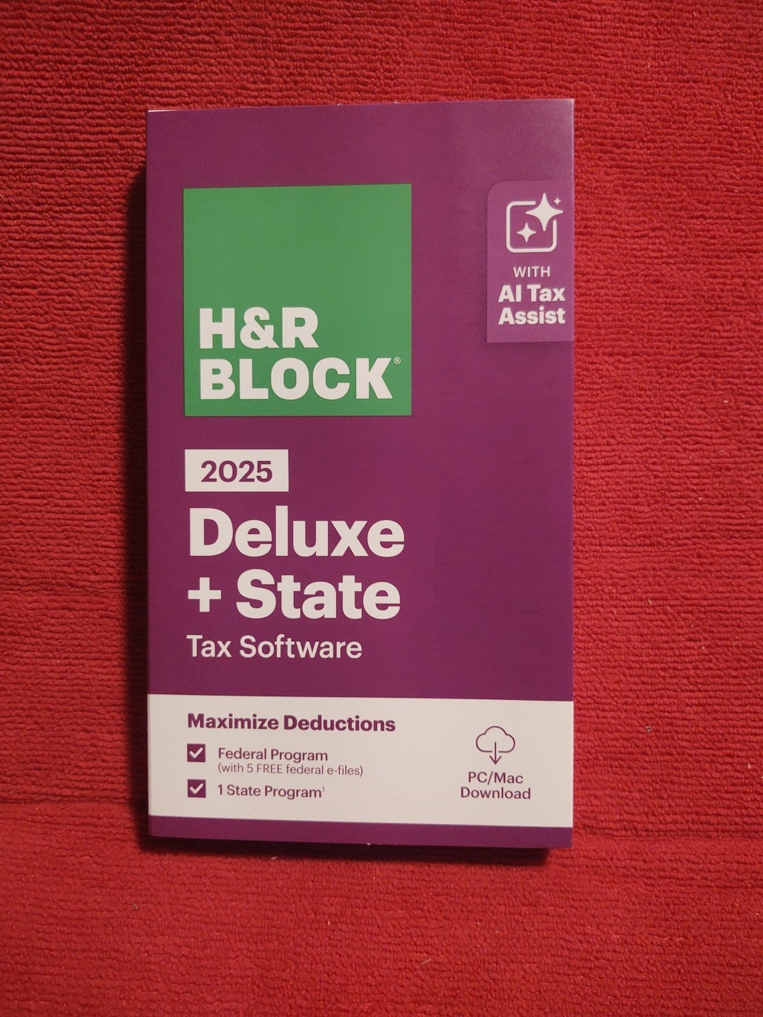 THIS LISTING IS FOR: 1(ONE) H&R Block Tax Software DELUXE + STATE 2025 Key Card.