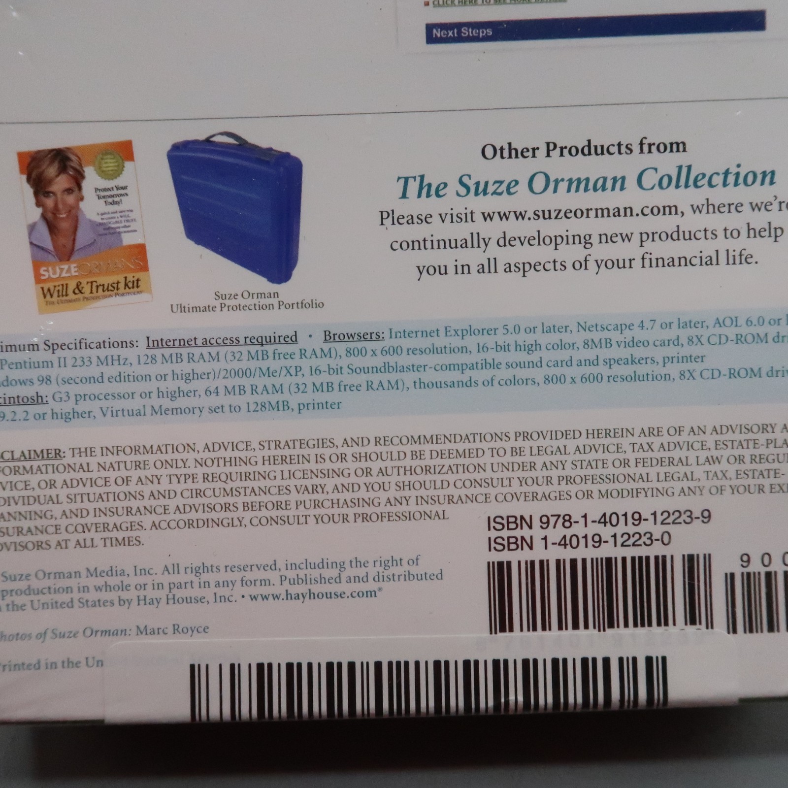 SUZE ORMAN: INSURANCE KIT – ON-LINE INSURANCE ANALYZER PC CD-ROM, WIN XP/2000