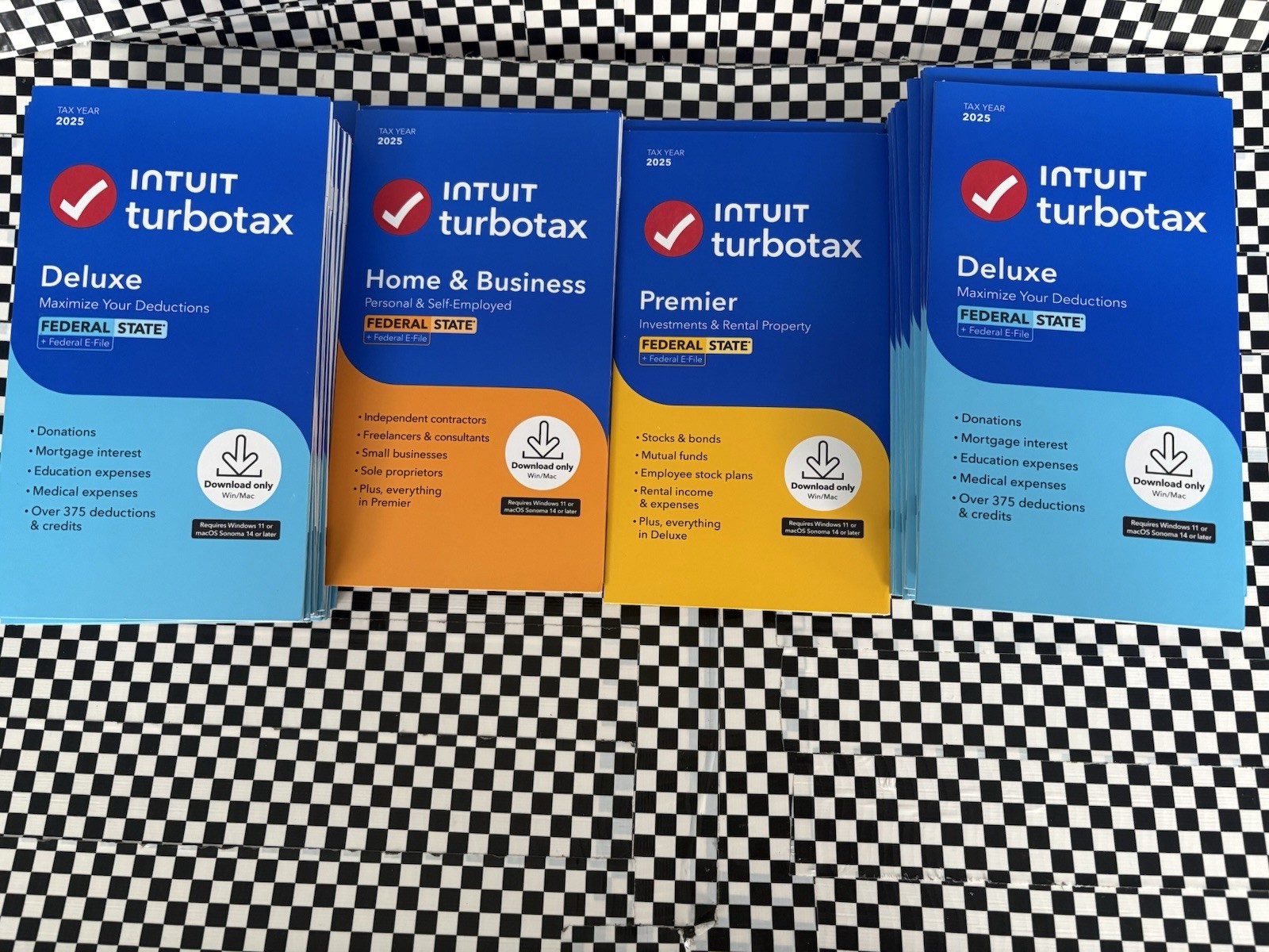 TurboTax Deluxe Desktop 2025 Federal & State Tax Return Product Key Card Desktop