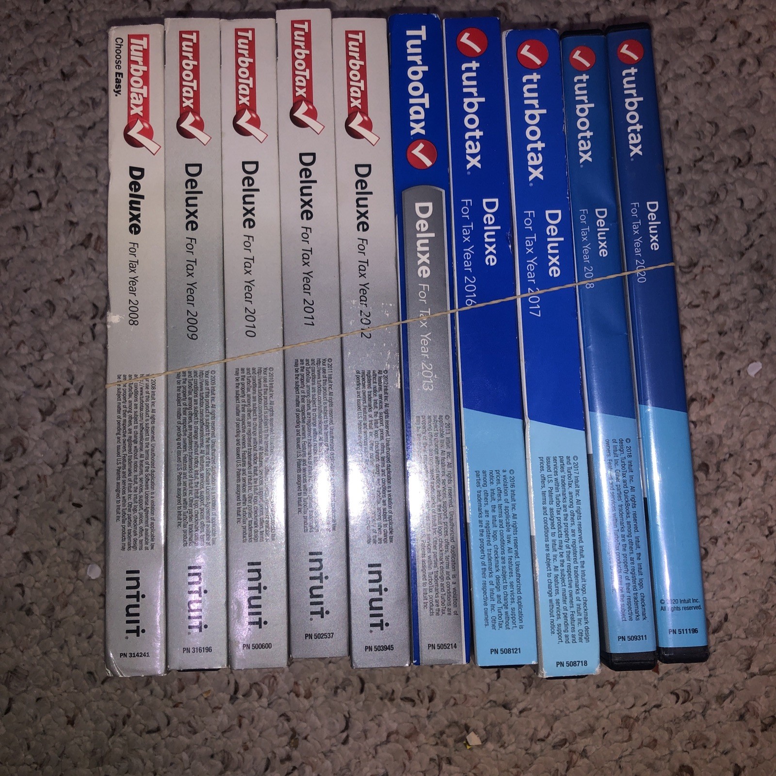 Lot of 10 Intuit TurboTax Tax Preparation Mac/Win Used Deluxe