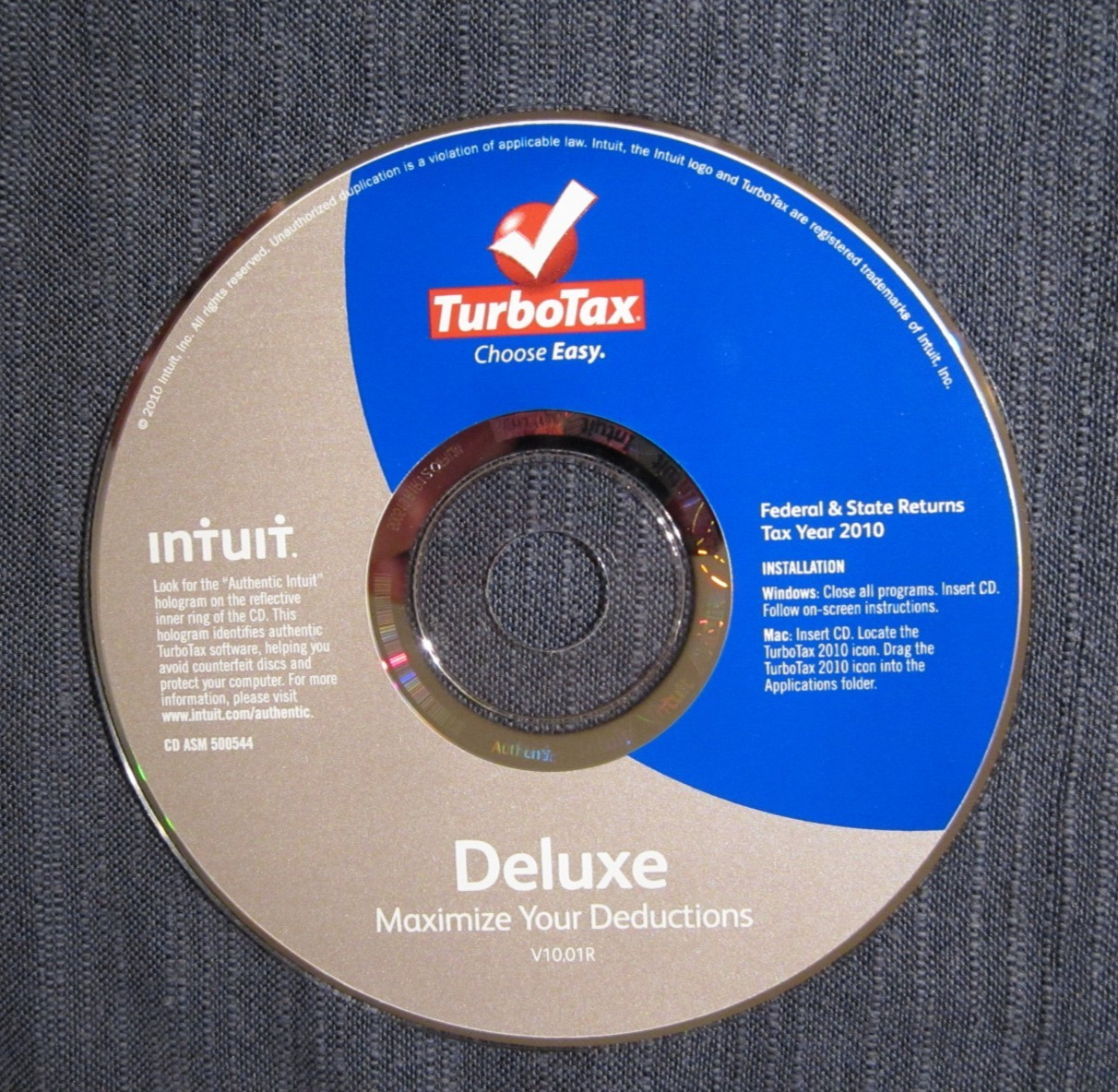 Turbotax 2010 Deluxe Federal State Tax Software Windows Mac