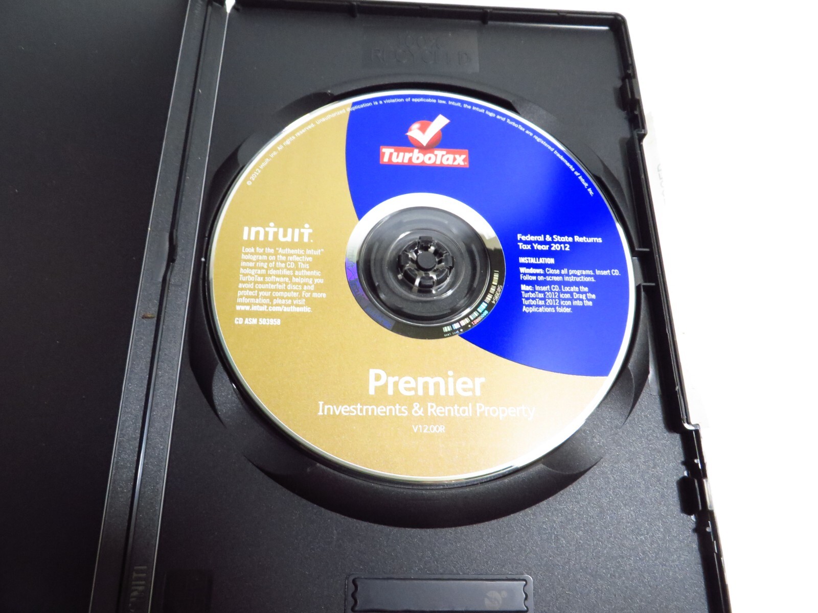 Turbotax 2012 Premier Investments and Rental Property, FREE 2-3 Day Ship!!!