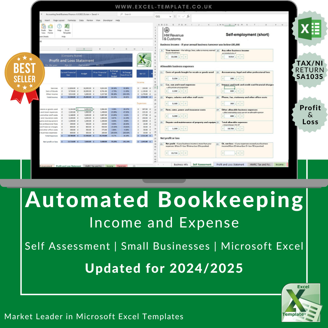 Accounting Small Business Finance Bookkeeping Self Employed Excel Spreadsheet