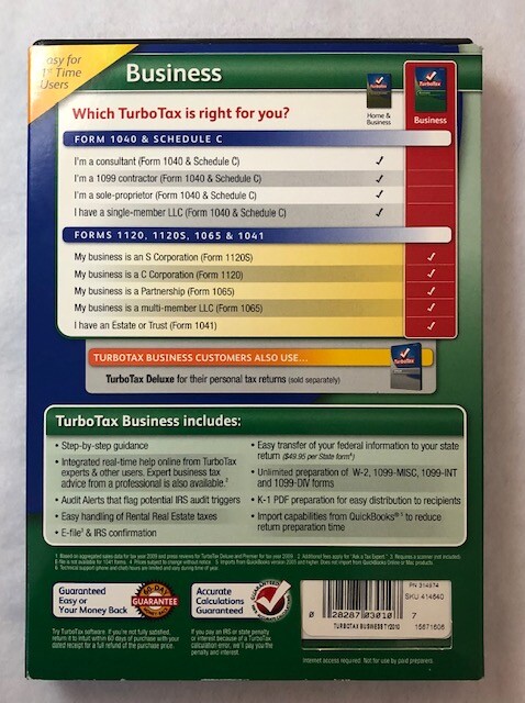 2010 TurboTax BUSINESS Federal Returns/E-file for Windows