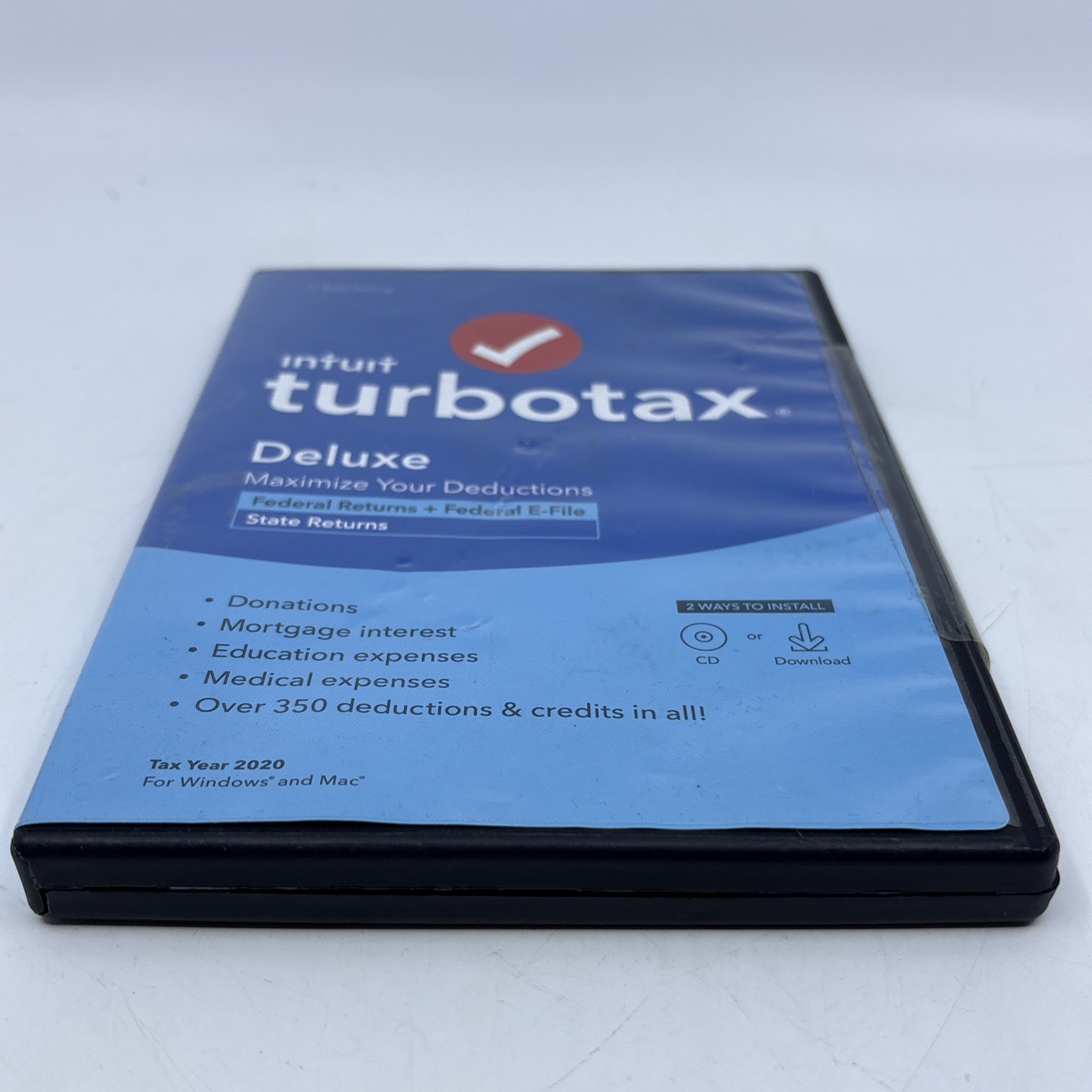 TurboTax Deluxe Fed & State 2020 NEW Sealed 2020 Tax Year Intuit Disc Download