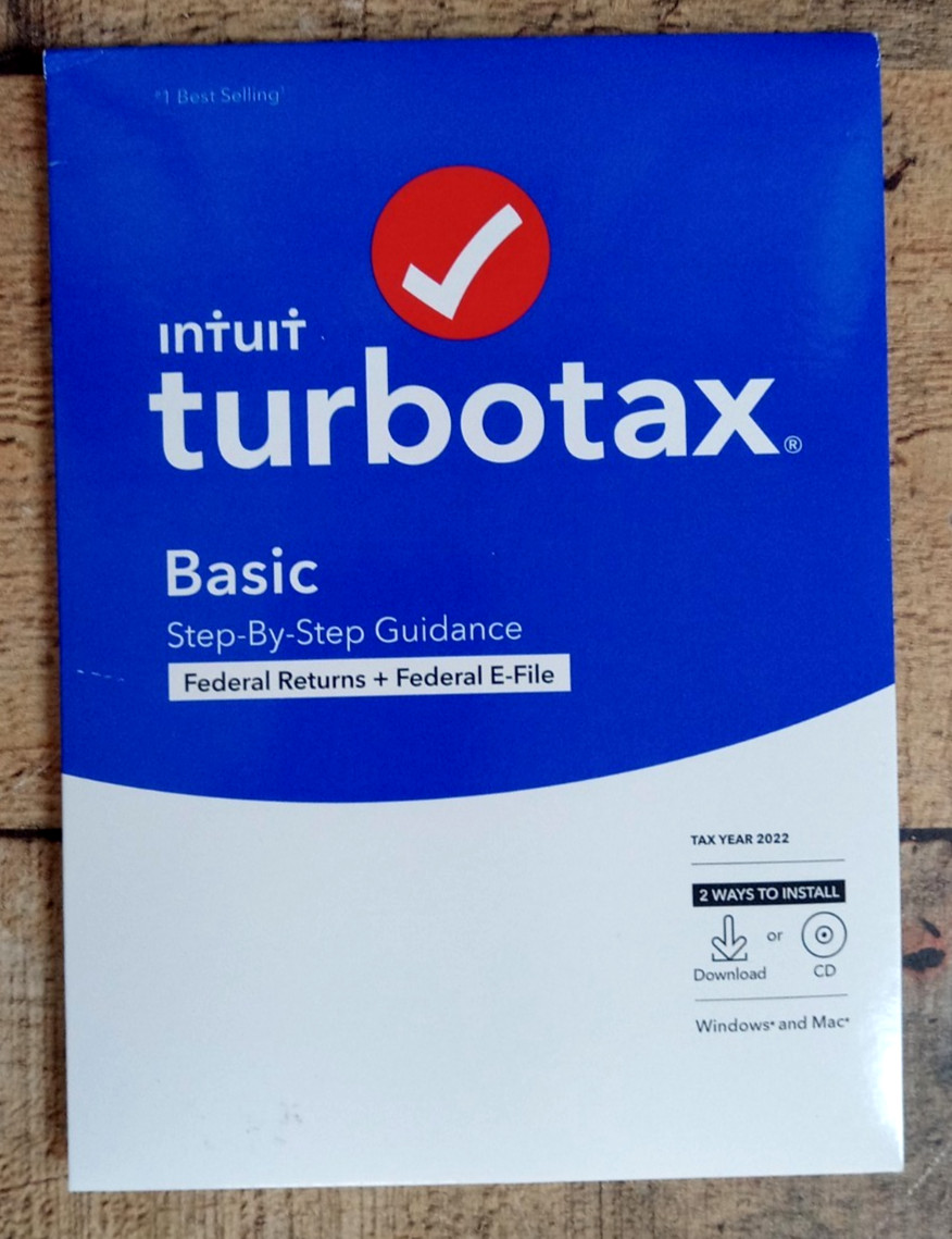 2022 intuit TurboTax Basic PC Mac CD Download Federal Returns + Federal E-File