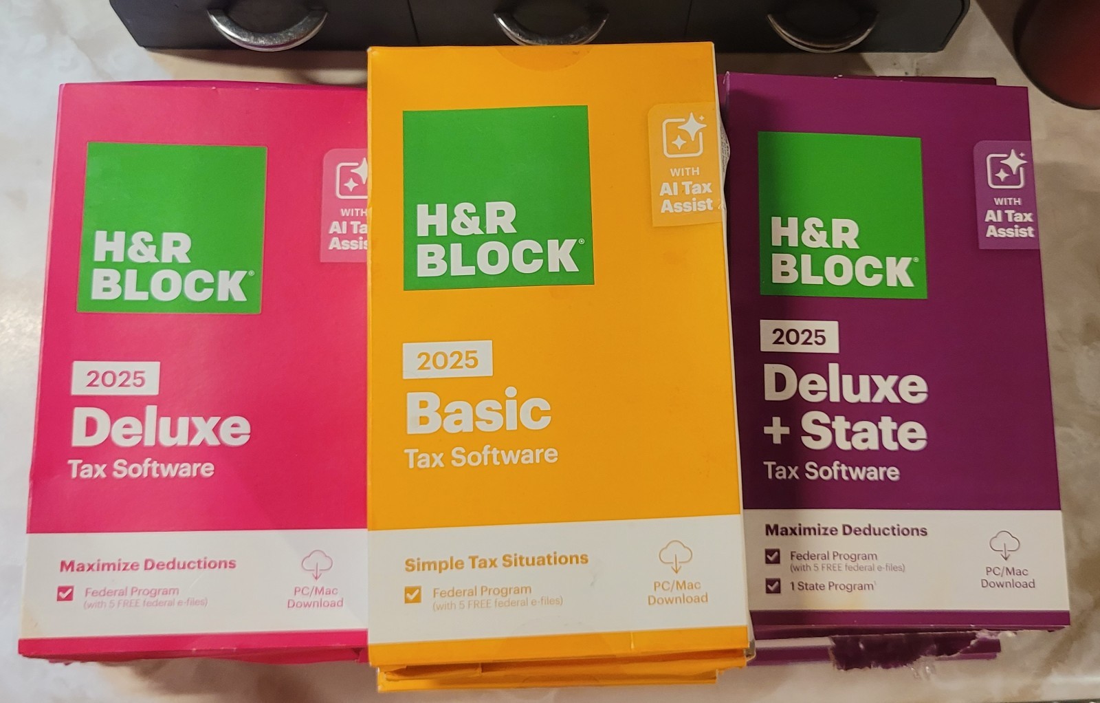 H&R Block Tax Software Deluxe + State, Deluxe, Or Basic 2025 PC/Mac (YOU PICK)