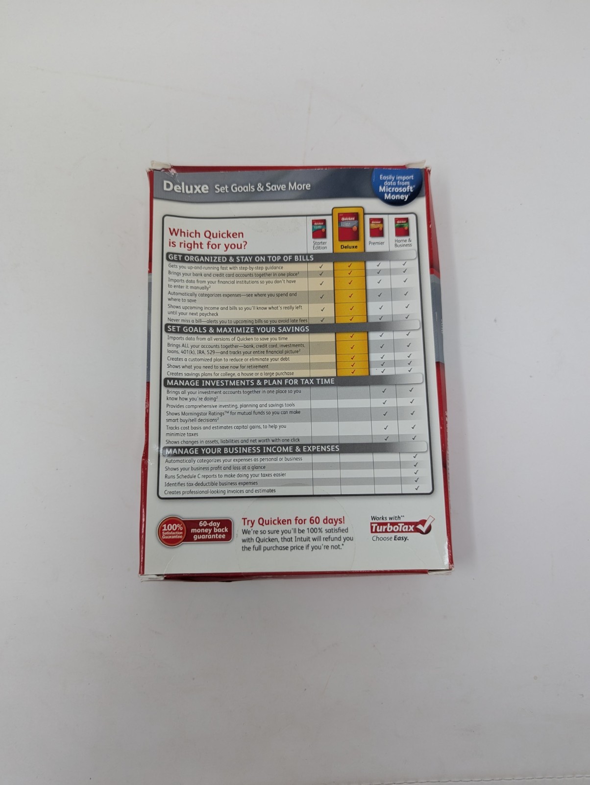 Intuit Quicken Deluxe 2010 for Windows XP/Vista/7