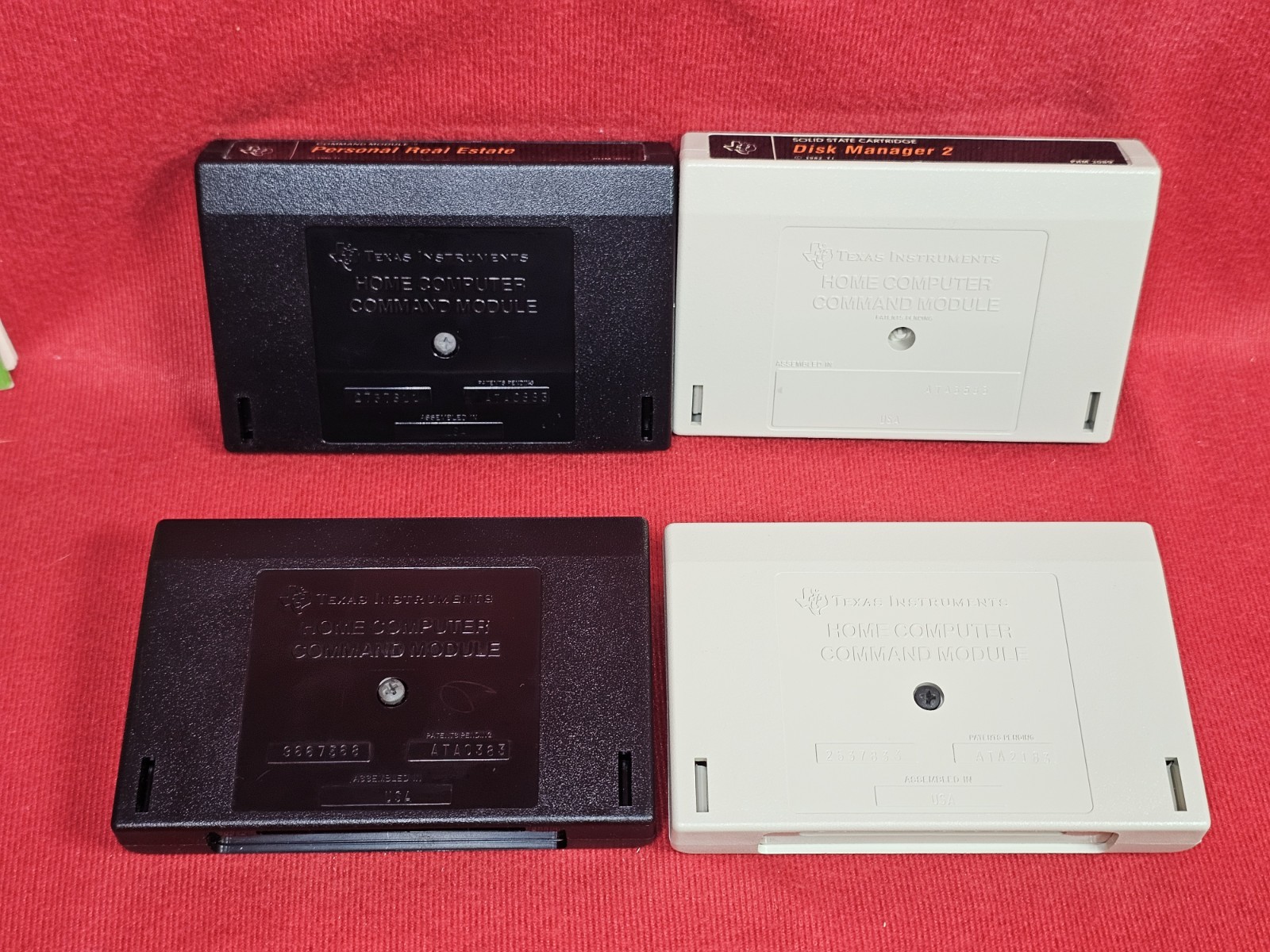 4 Carts Disk Manager Real Estate Investment Tax Record TI Texas Instruments