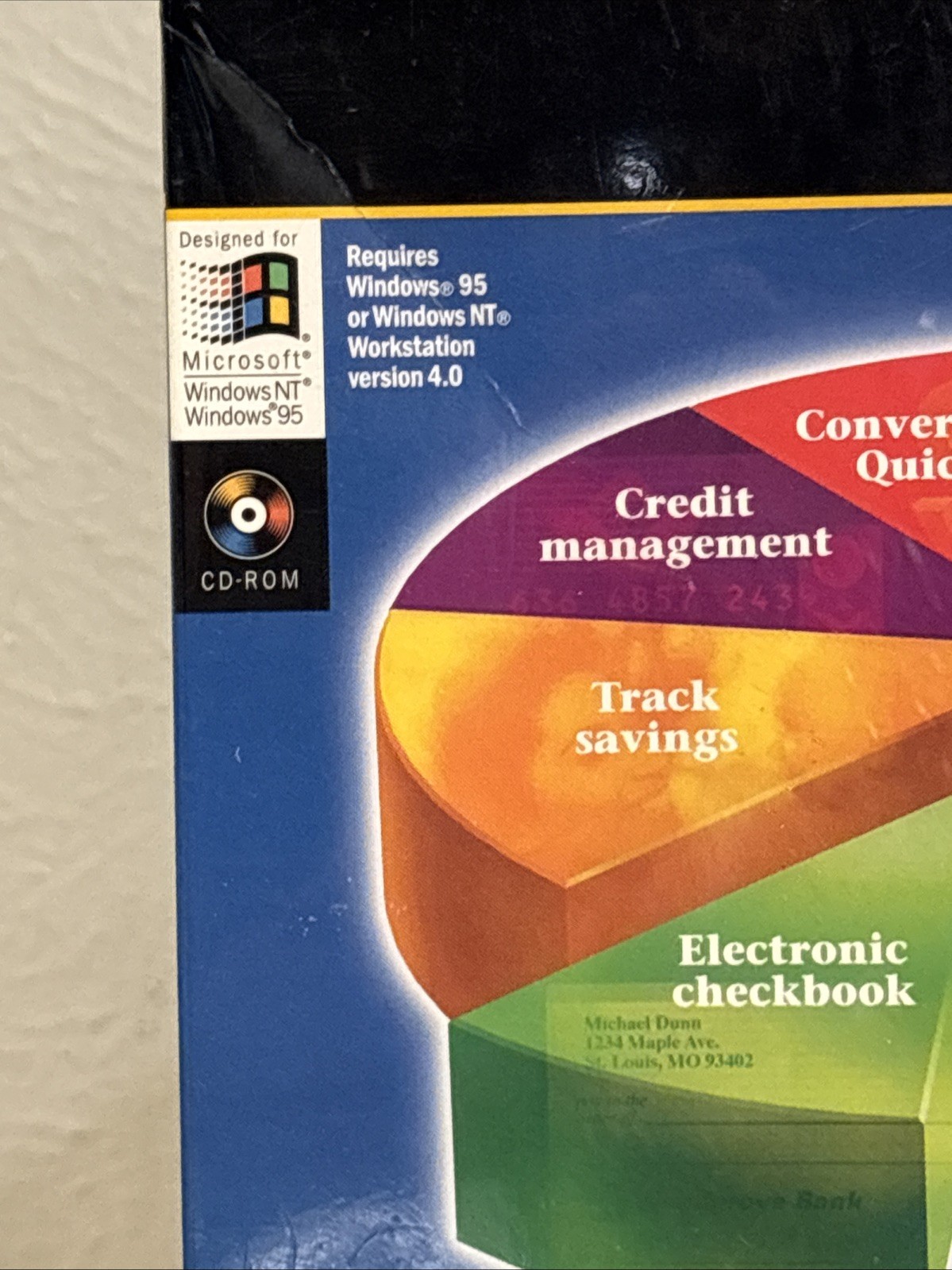 Vintage Microsoft Money 98 PC CD-ROM Software Windows 95/NT Big Box USA Made NEW